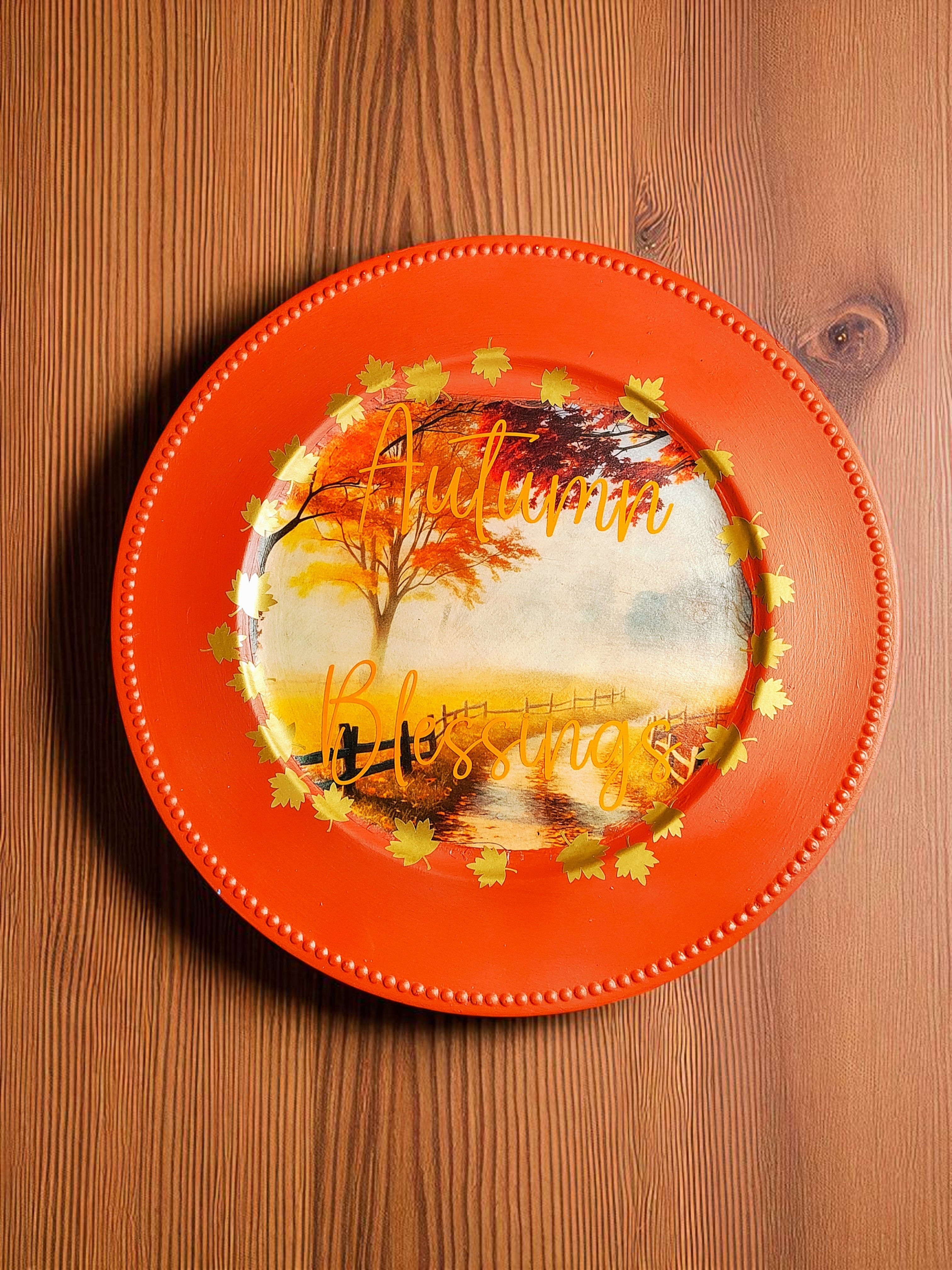 Autumn Blessings Decorative Plate