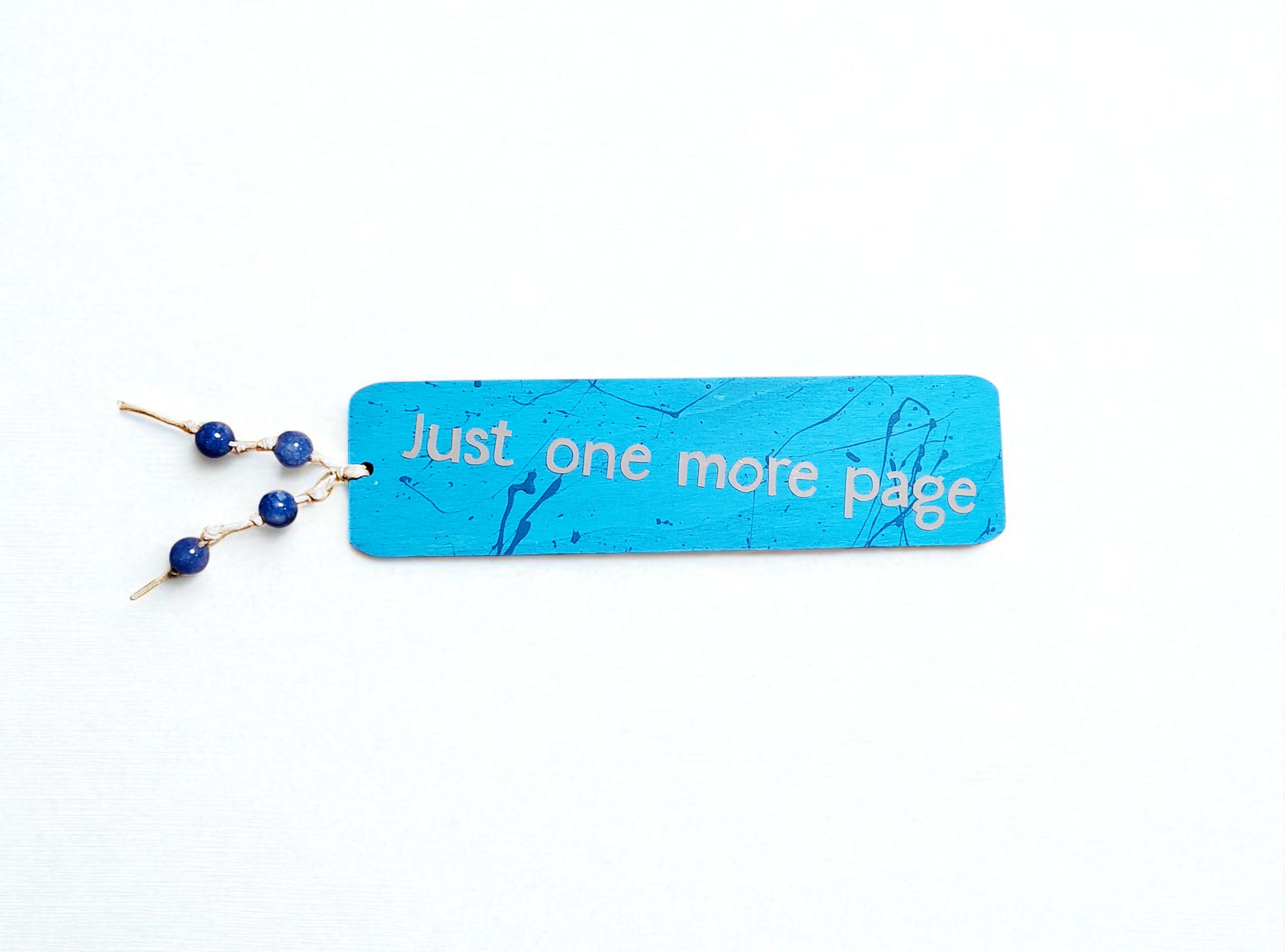 Wooden Just One More Page Bookmark