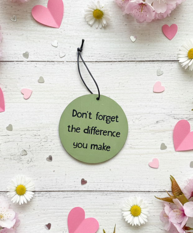 Personalized Never Forget the Difference You Make Inspirational Ornament
