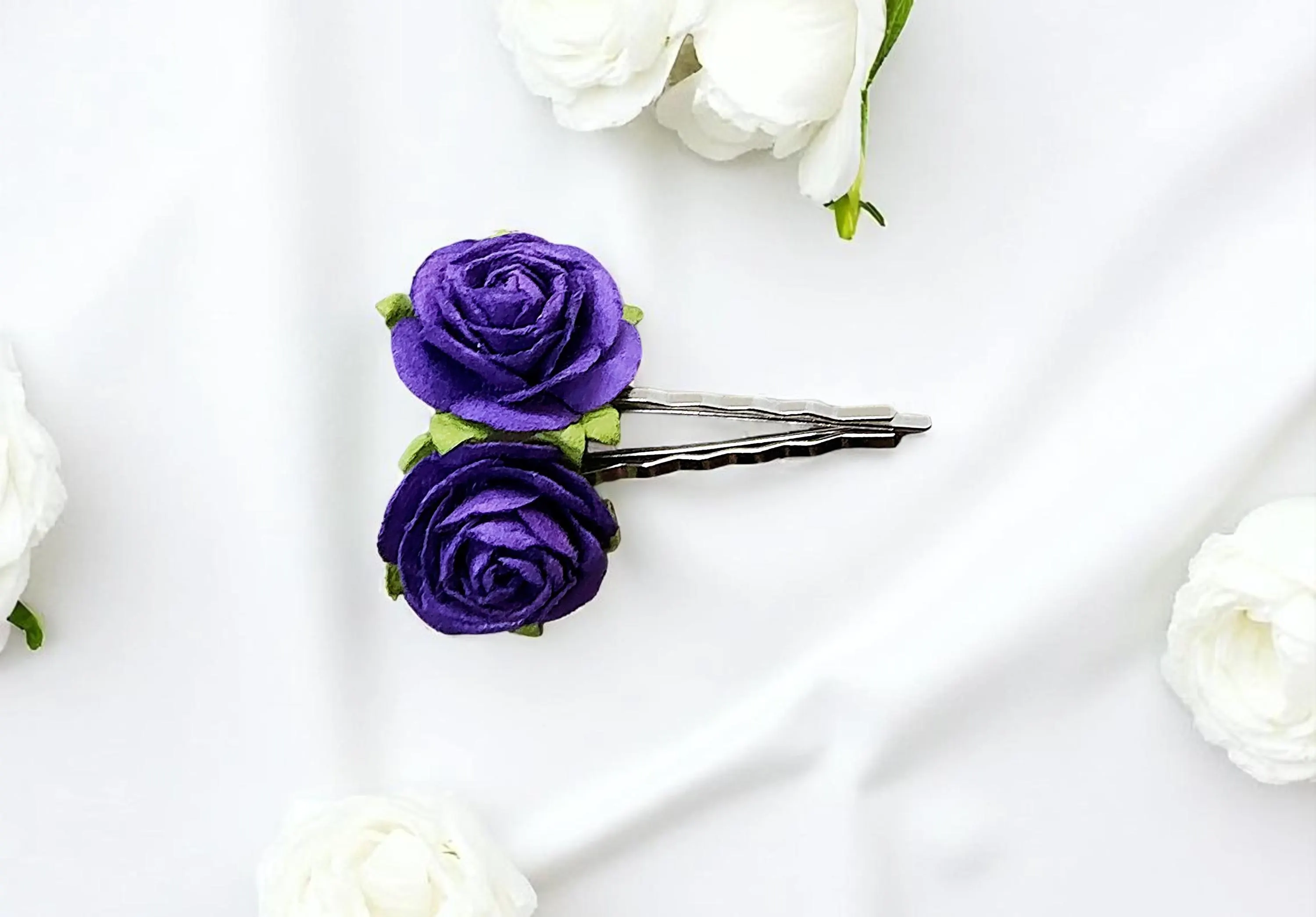 Dark Purple Hair Pin Barrette Clip 