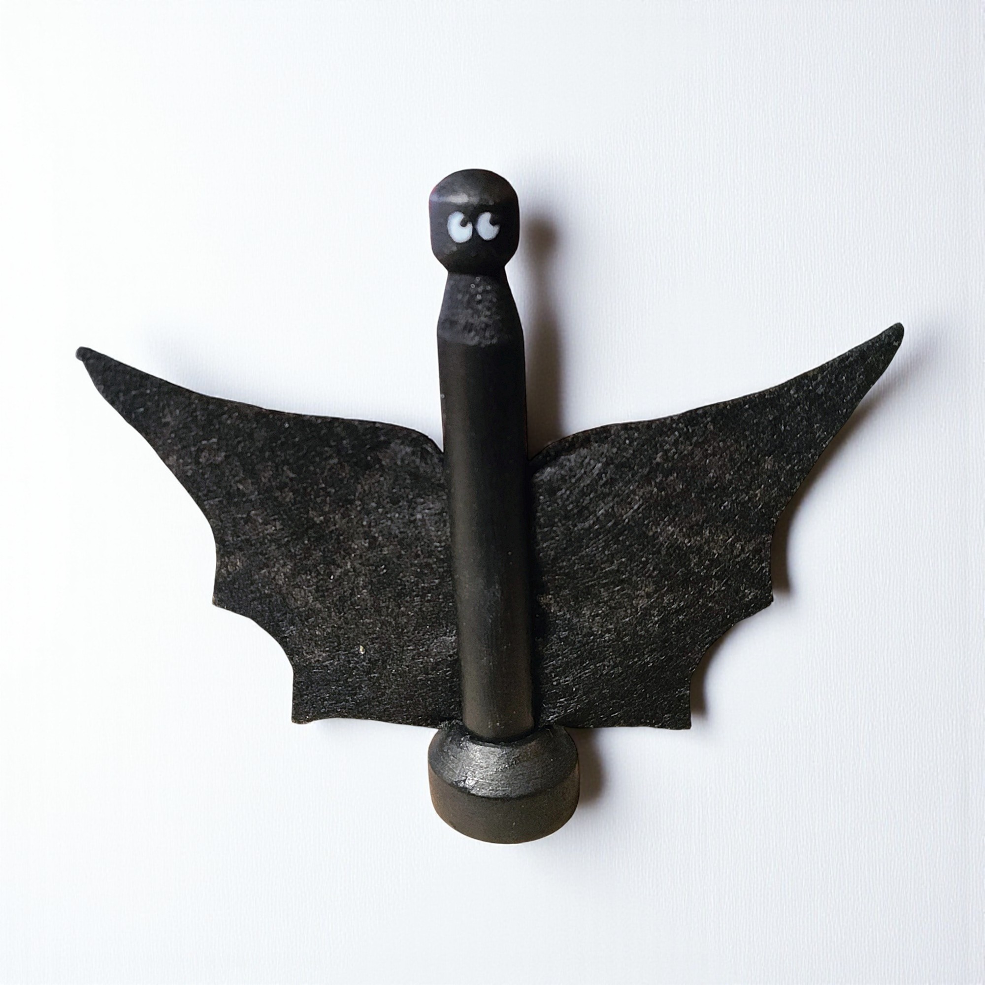 Cute Wooden Clothespin Bat Figurine