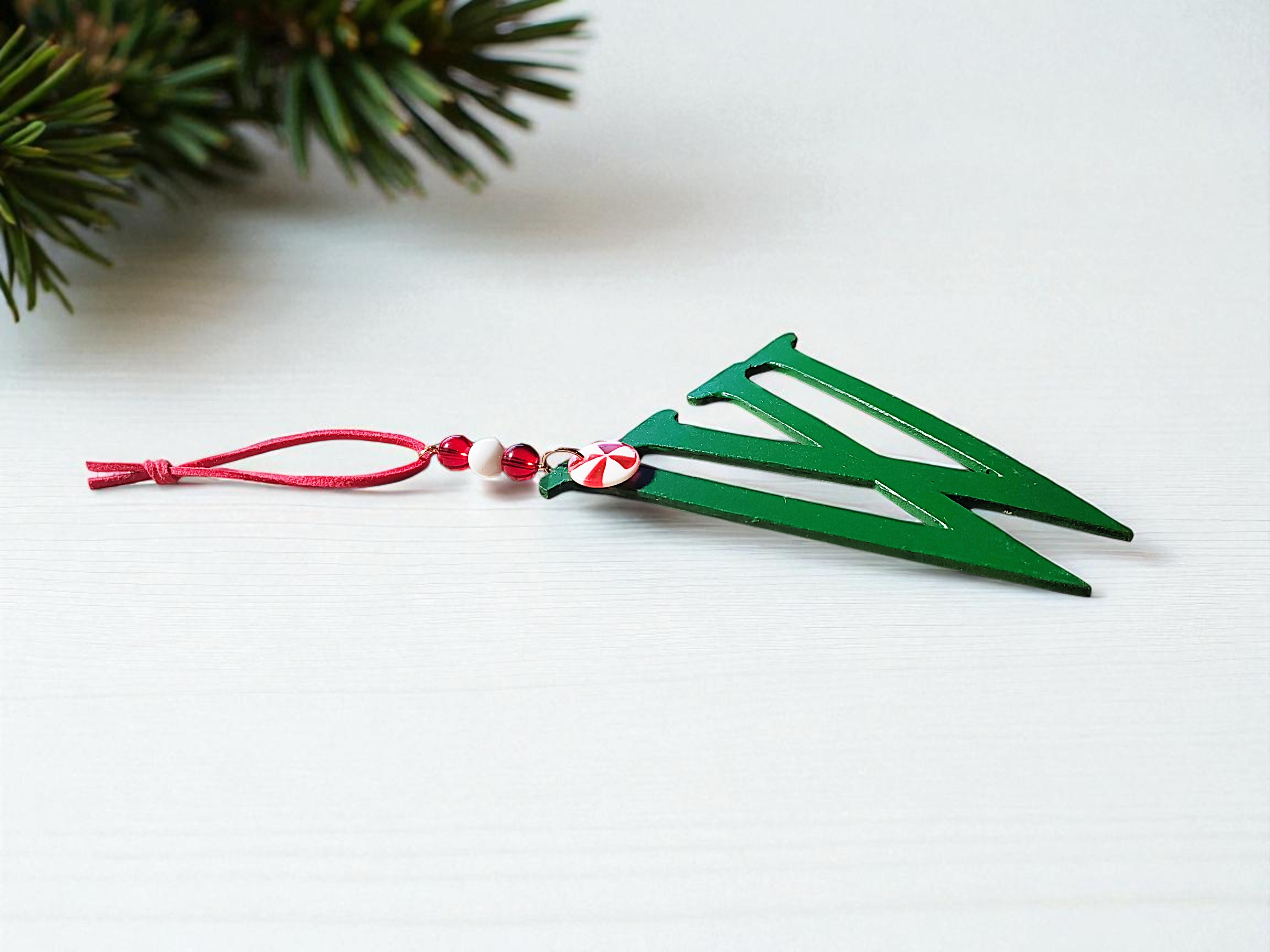 Personalized Wooden Letter Initial W Ornament