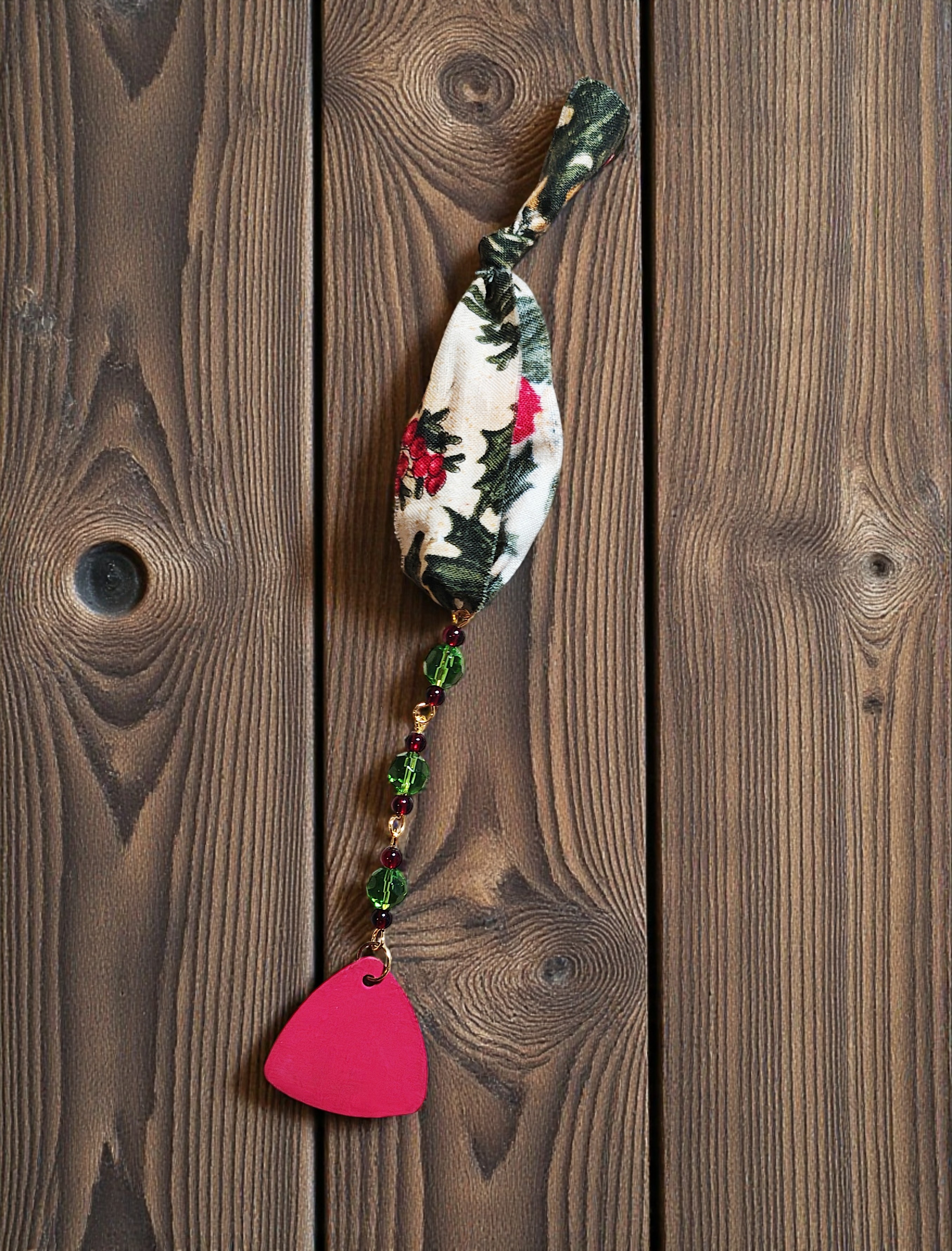 Beaded Holiday Guitar Pick Icicle Ornament