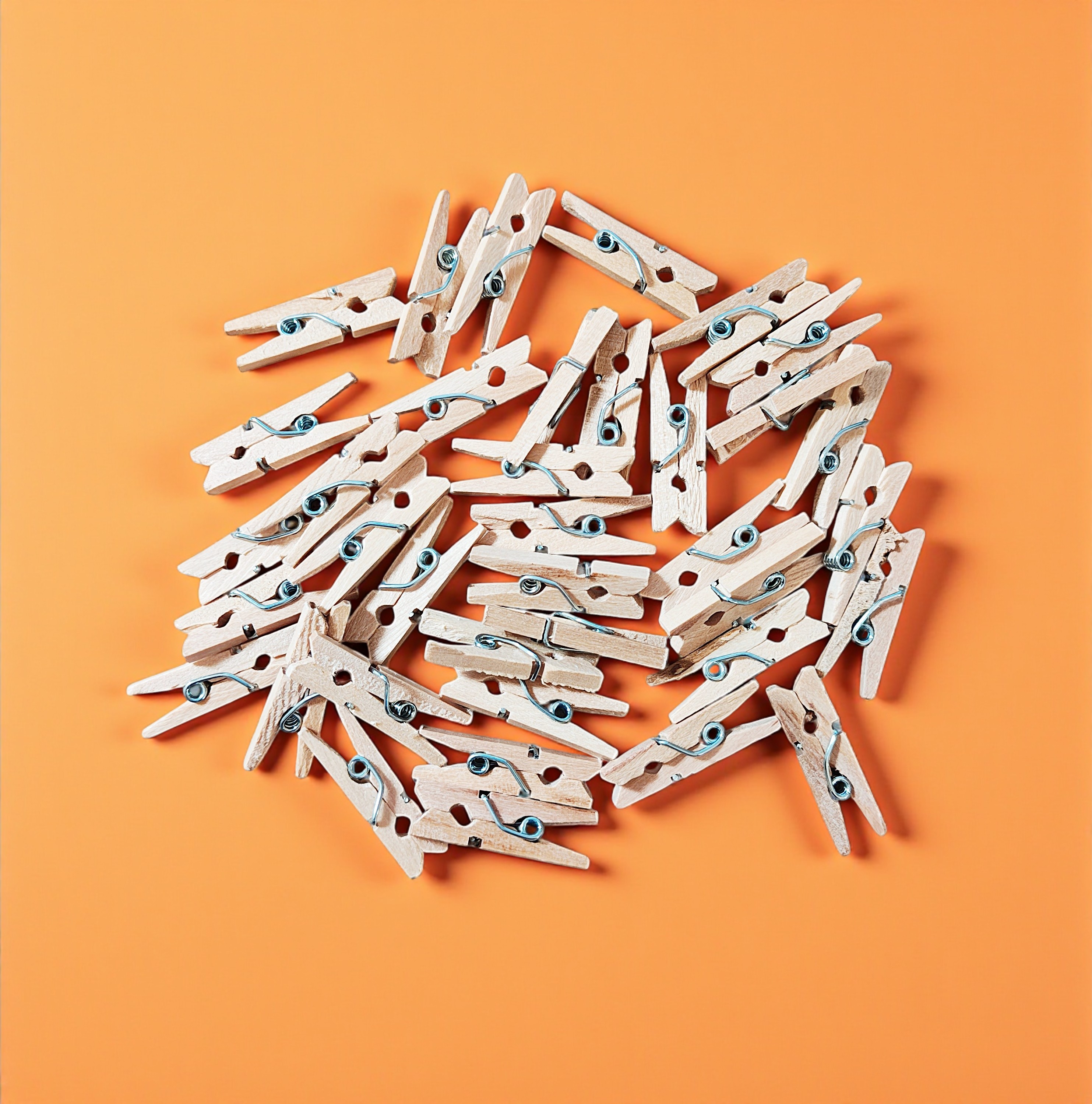 Bulk 50 Small 1 inch Natural Wood Craft Miniature Clothespins