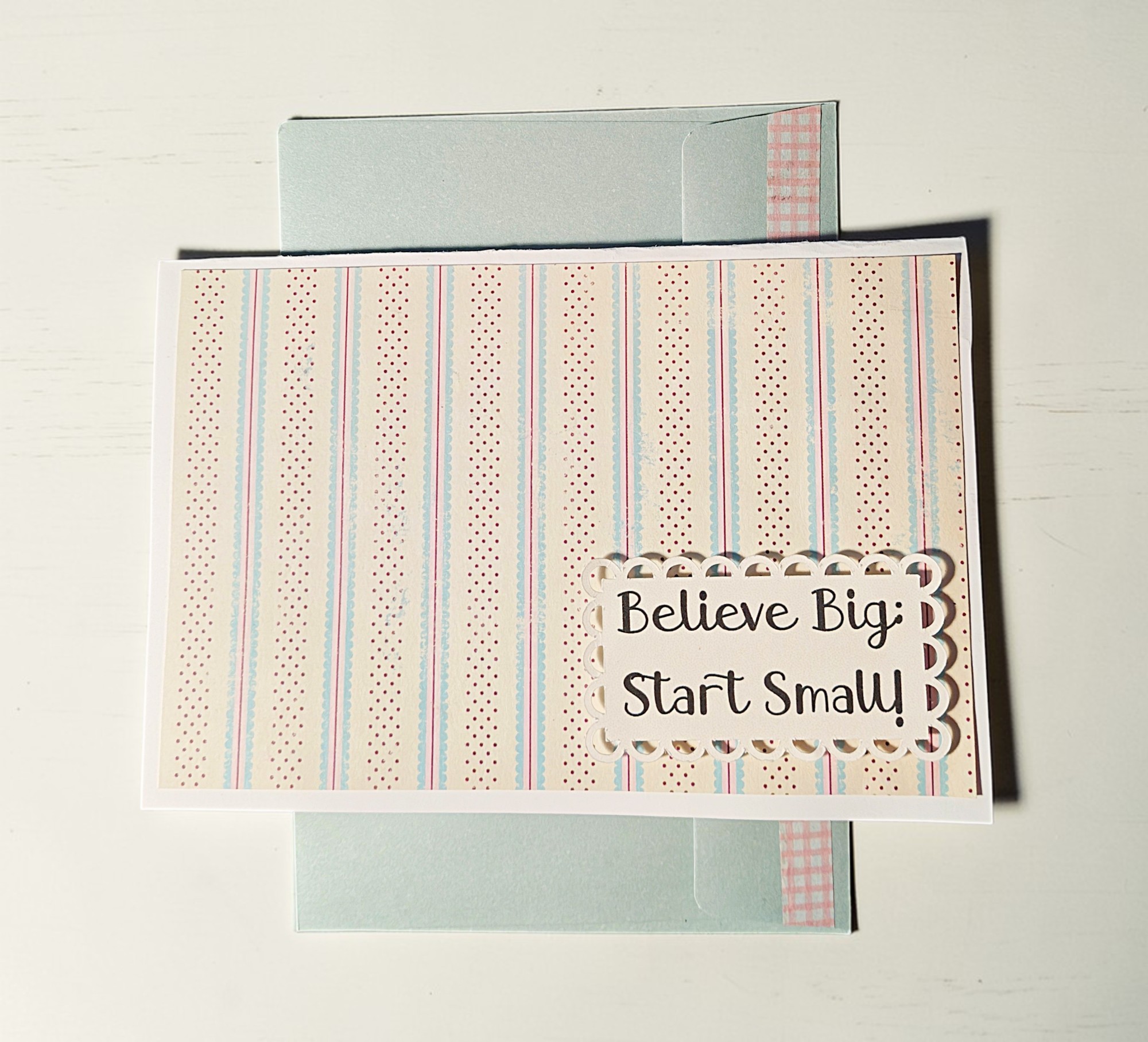 Inspirational Believe Big Quote Greeting Card