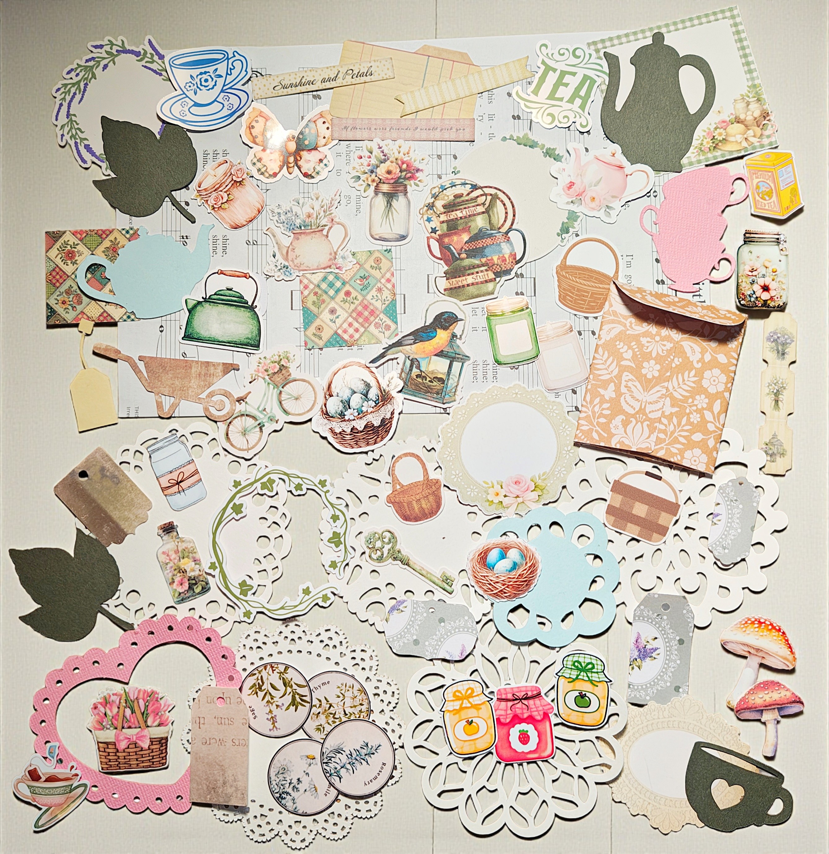 Cottagecore Theme Papercraft Ephemera Pack