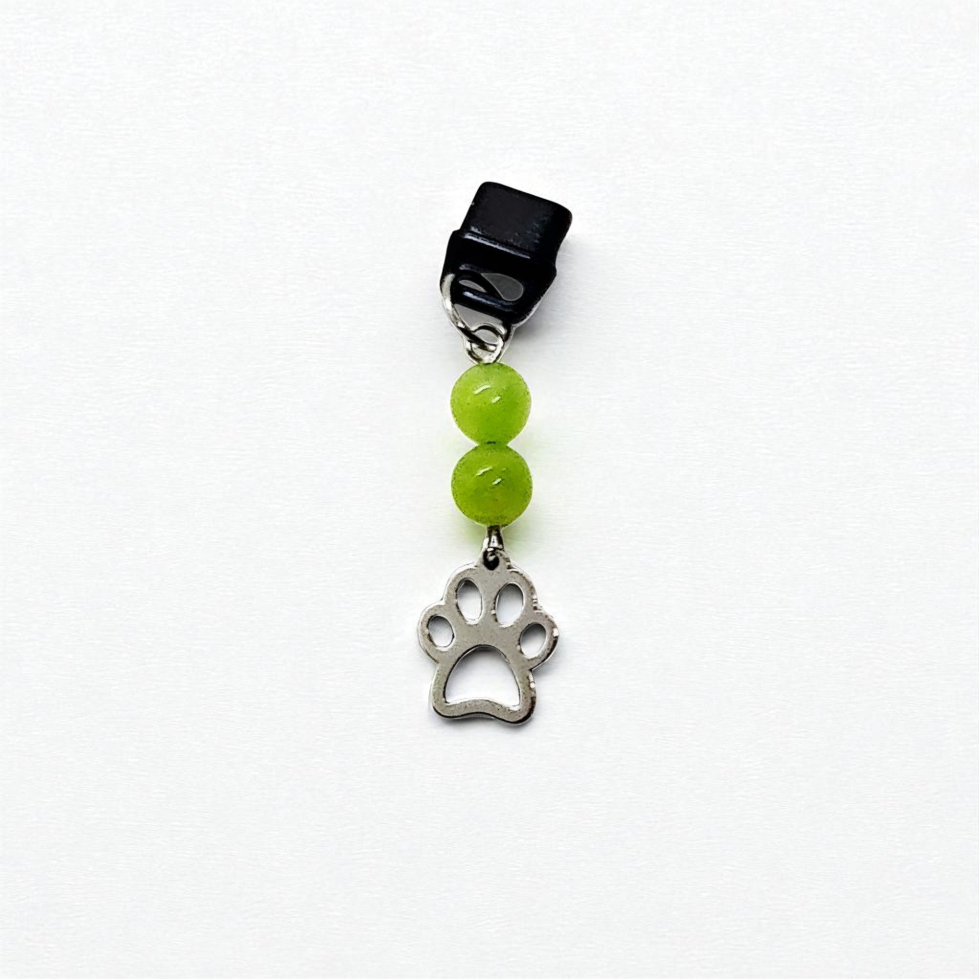 Paw Print Gemstone Beaded Dust Plug Phone Charm