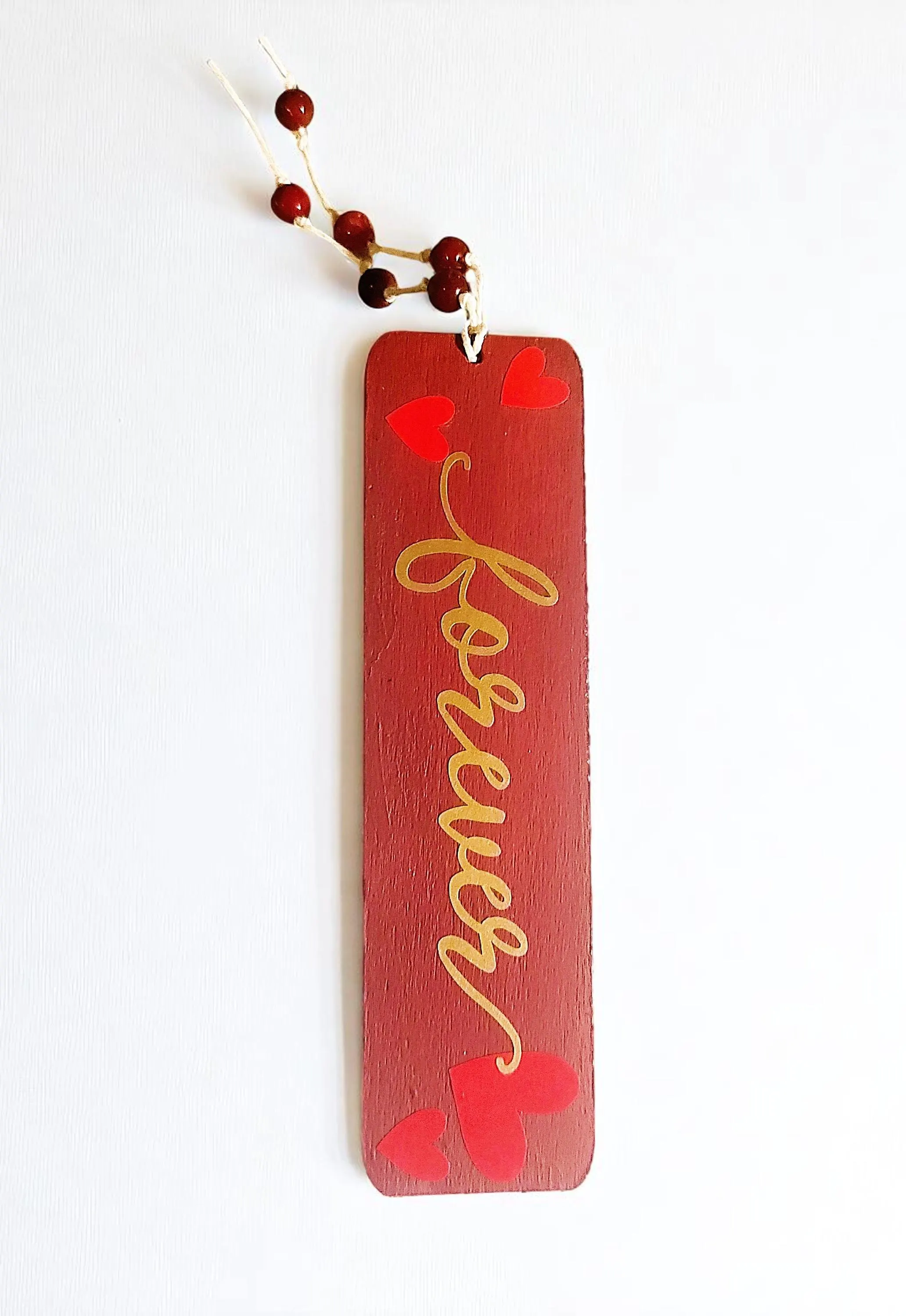 Handmade Decorative Wooden You & Me Forever Bookmark 