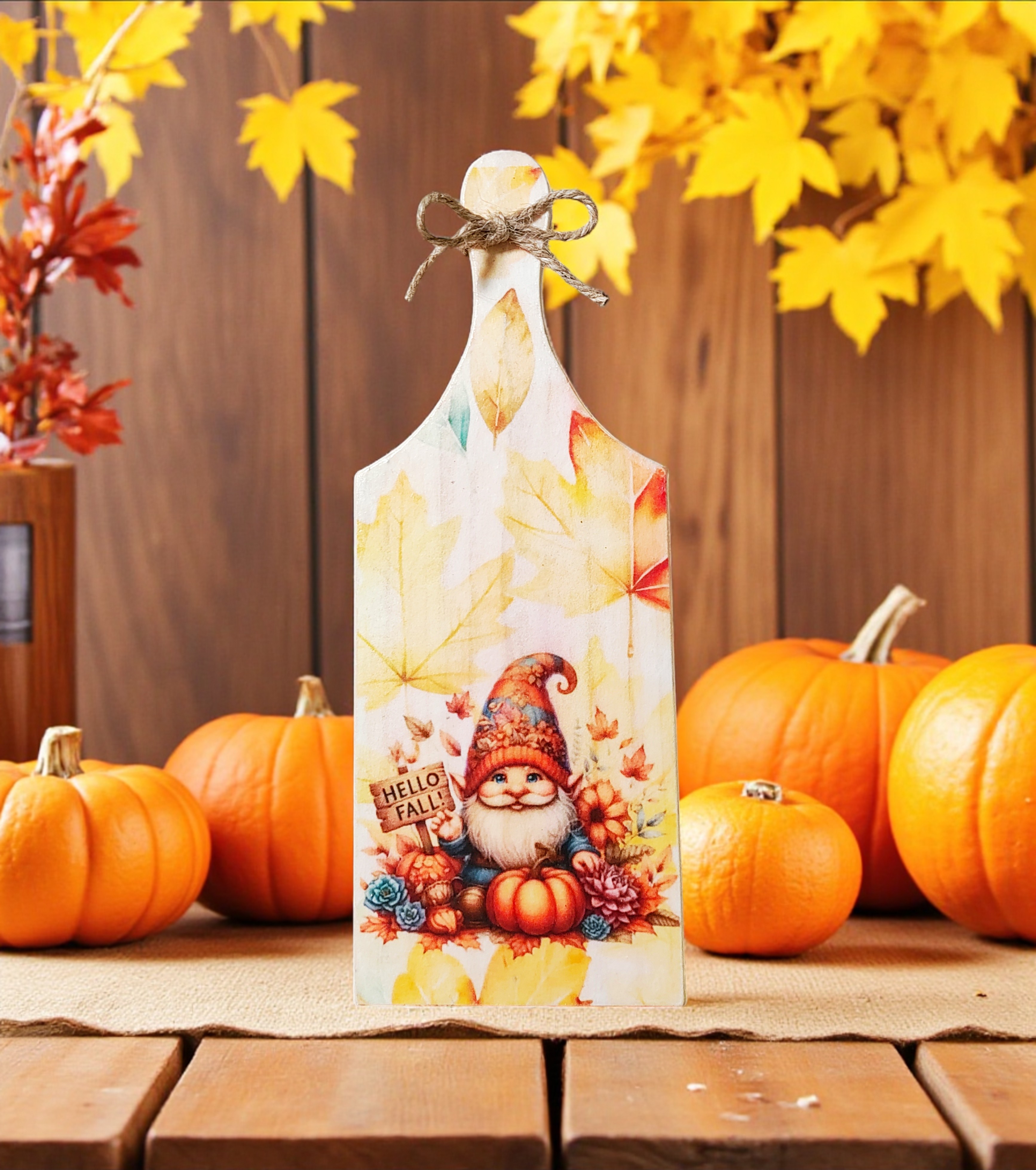 Small Wooden Autumn Gnome Cutting Board