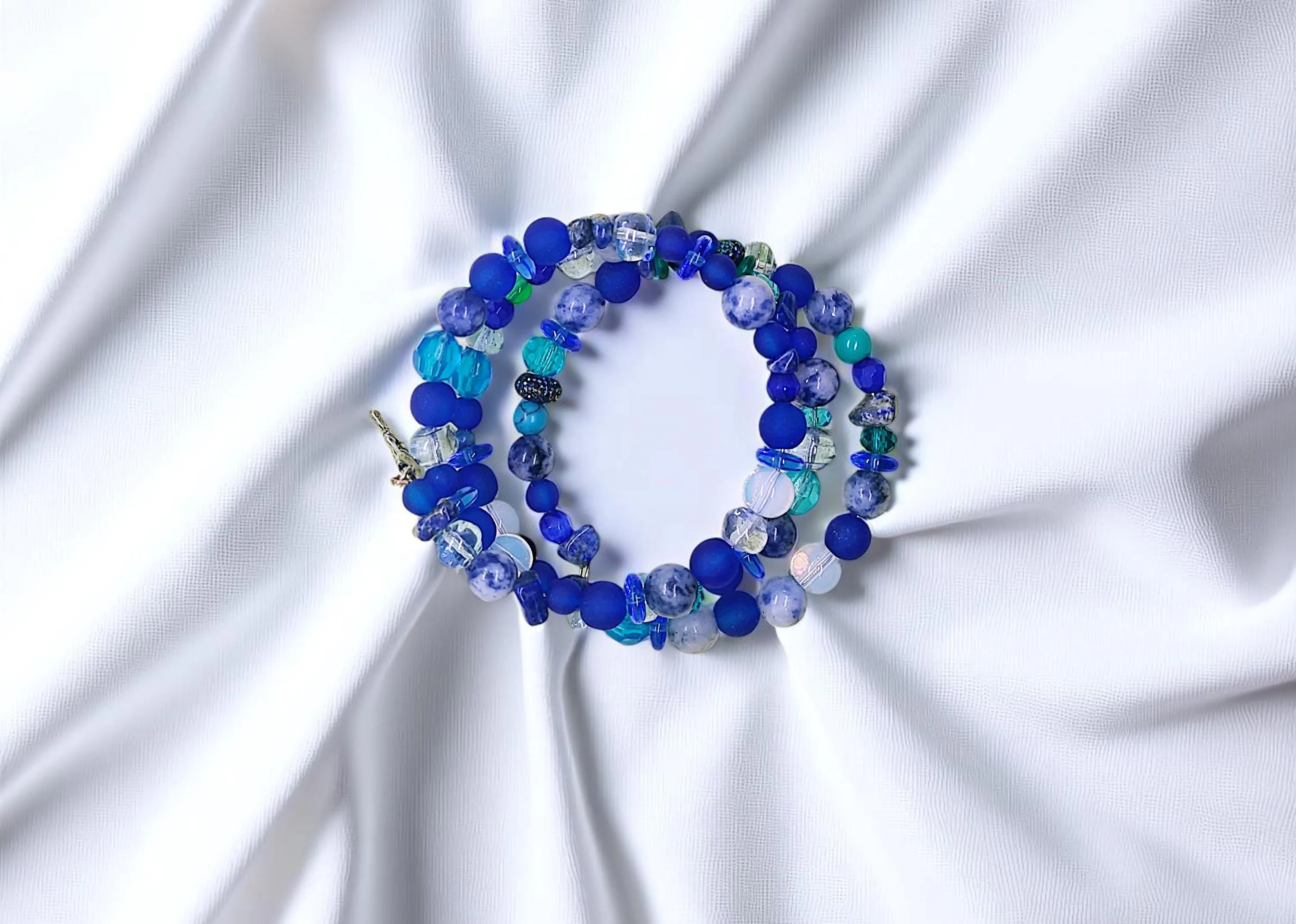 Blue Moon Wire Wrap Bracelet 