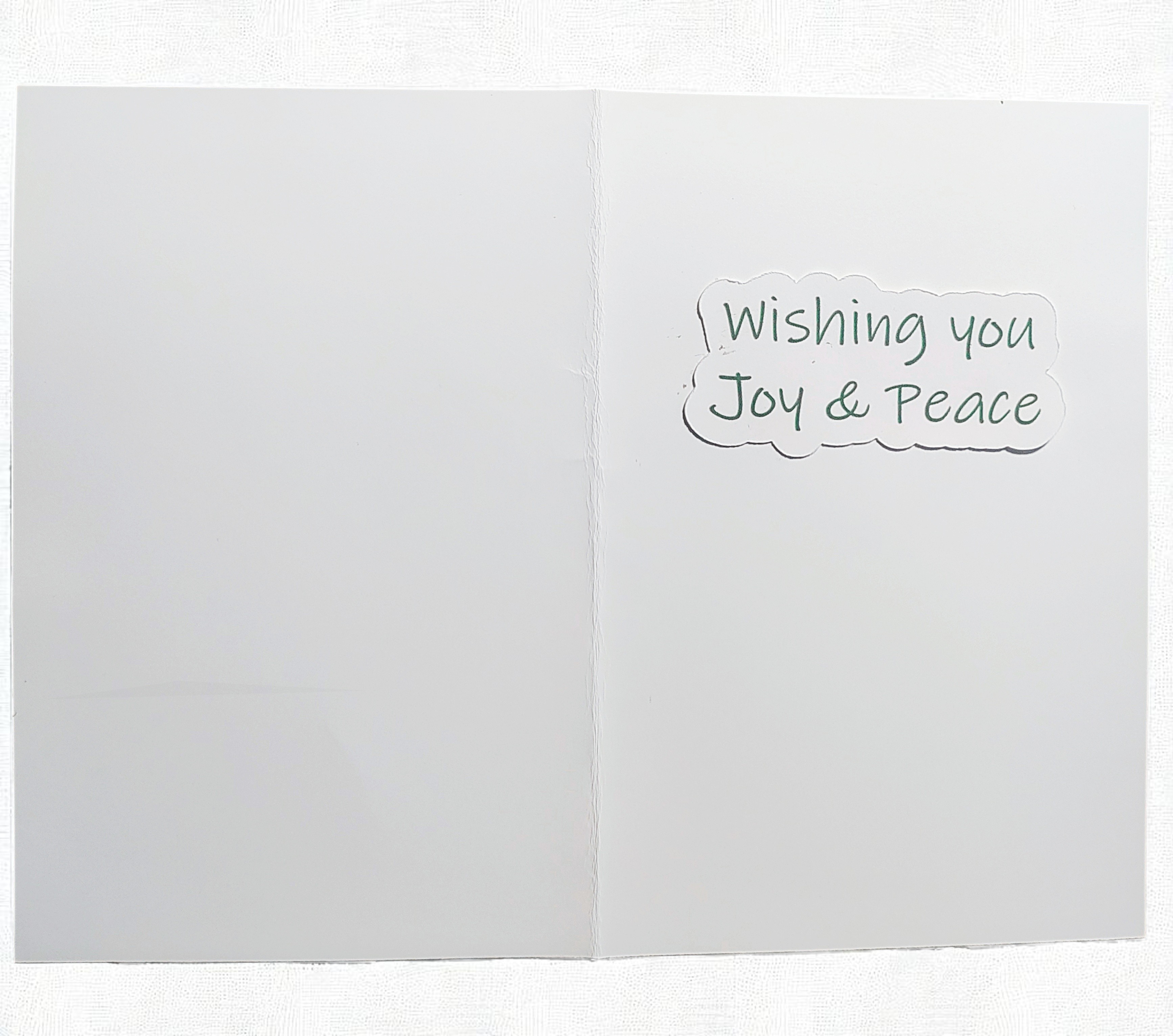 Primitive Joy & Peace Xmas Greeting Card