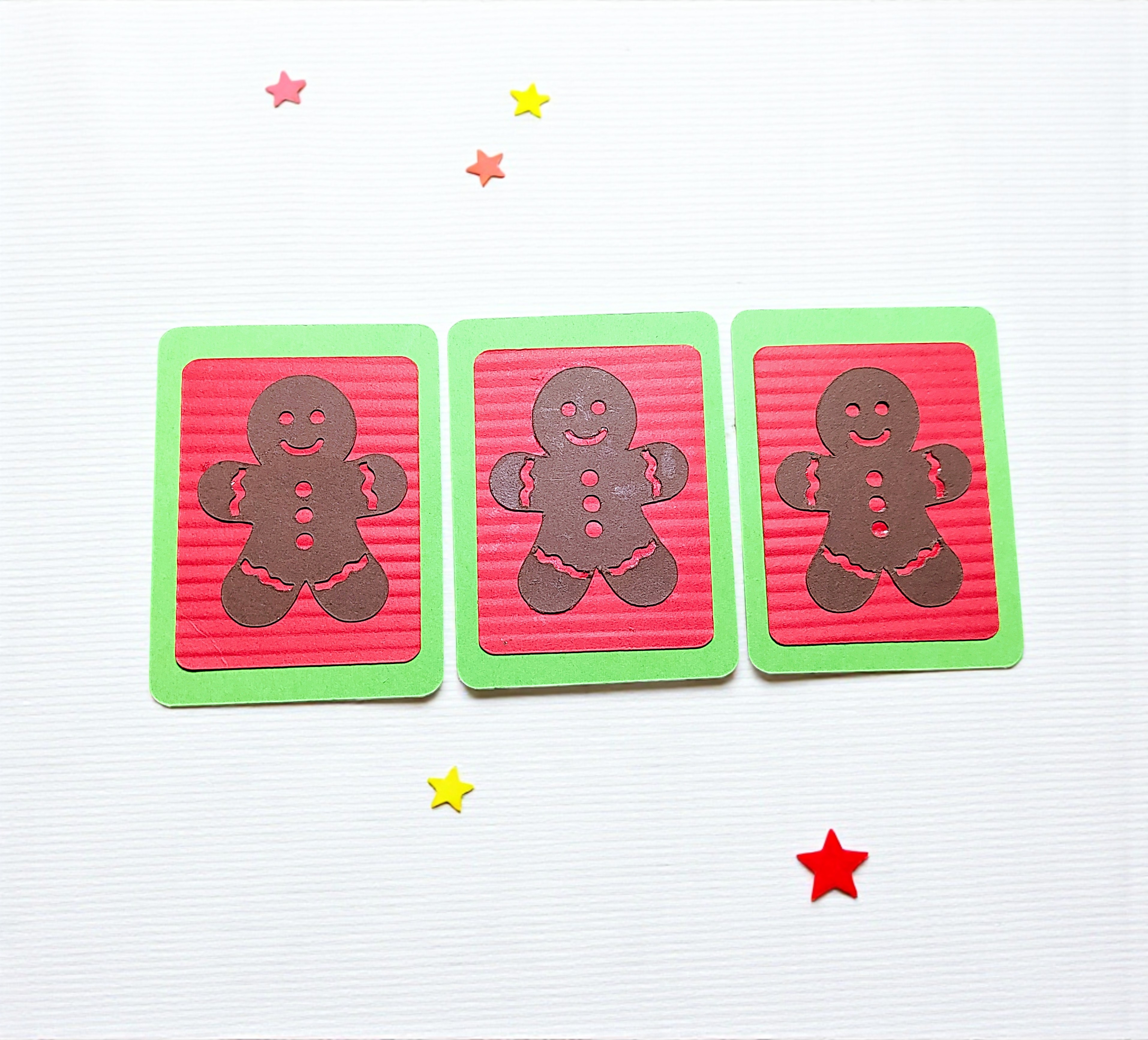 Handmade Christmas Gingerbread Man Embellishments
