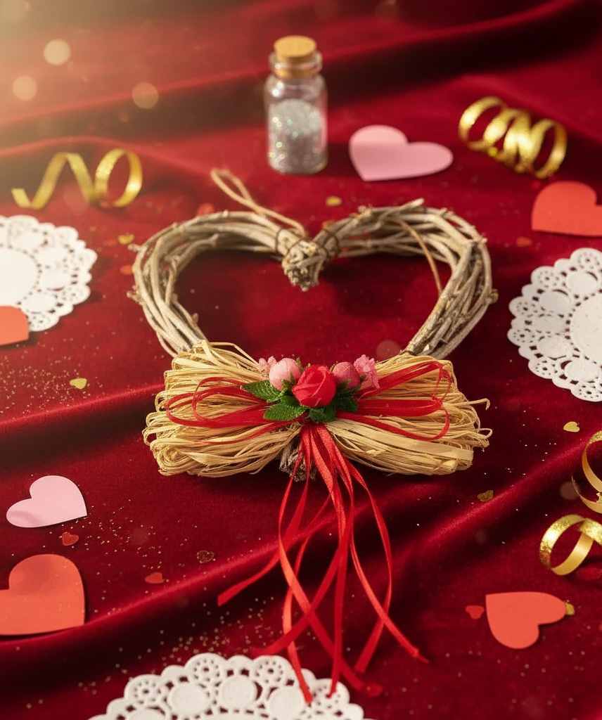 Handmade Small Heart Shaped Twig Wreath 