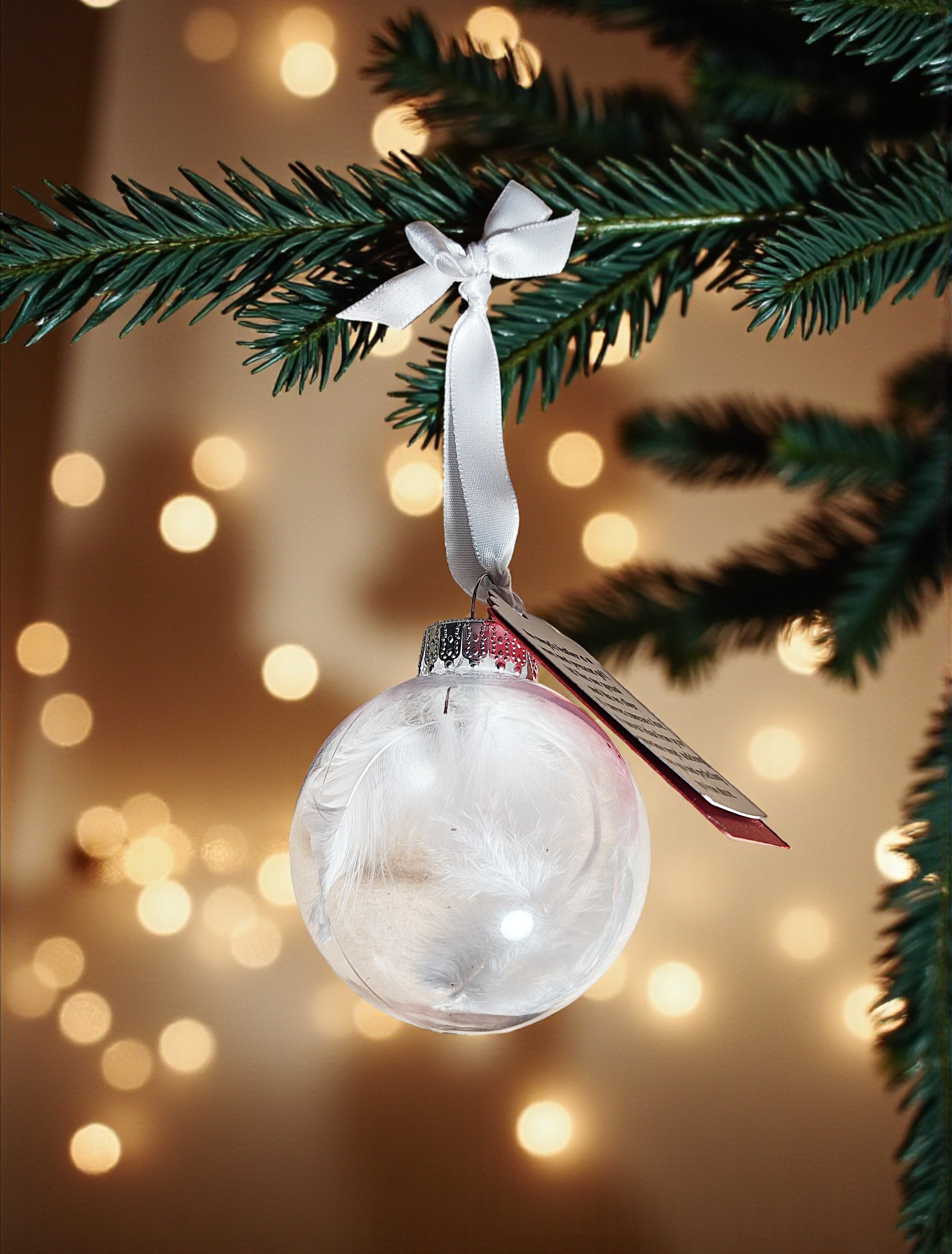 Guardian Angel Feather Christmas Tree Ornament