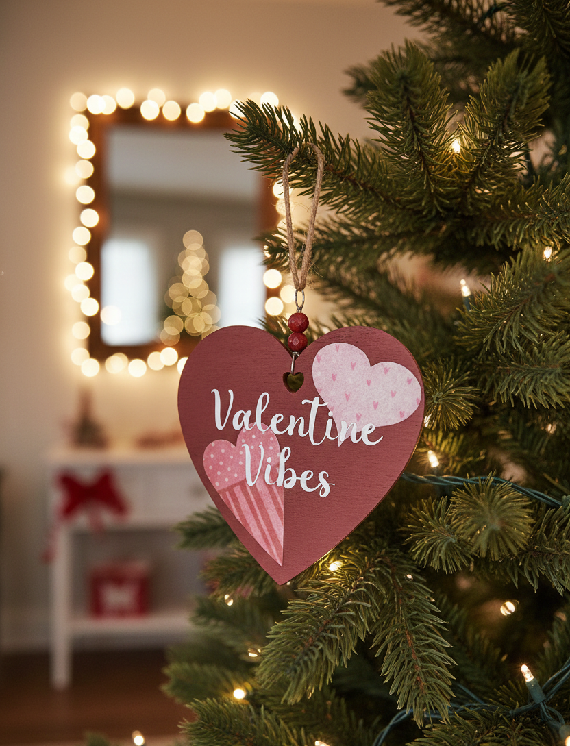 Pink Valentine Vibes Hanging Ornament Decoration 