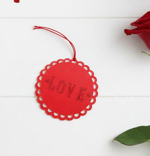 Decorative Doily Love Junk Journal Hanging Gift Tags