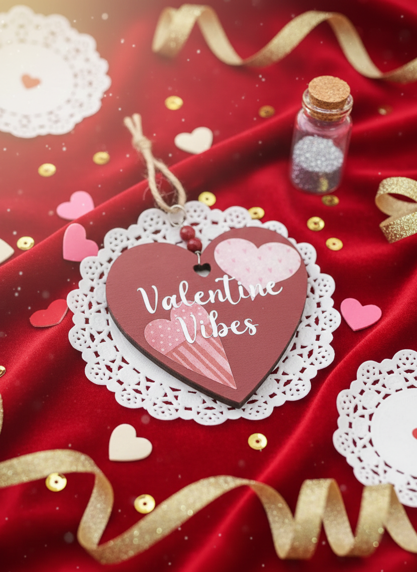 Pink Valentine Vibes Hanging Ornament Decoration 