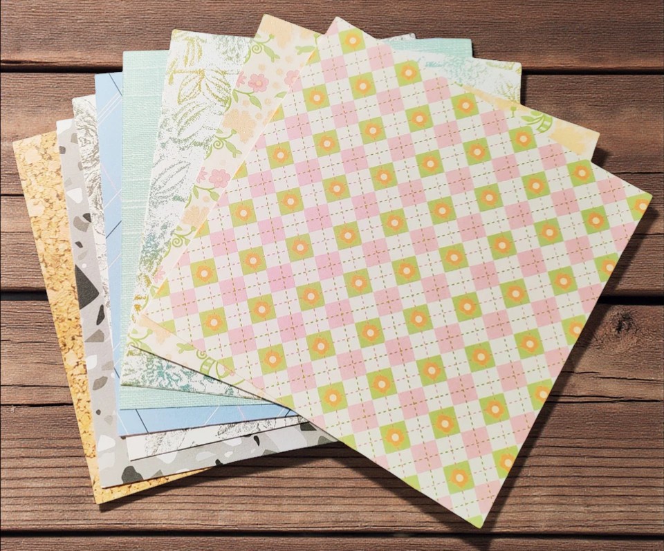 Set of 40 Mixed Bulk Lot of 6 x 6 Scrapbook Paper
