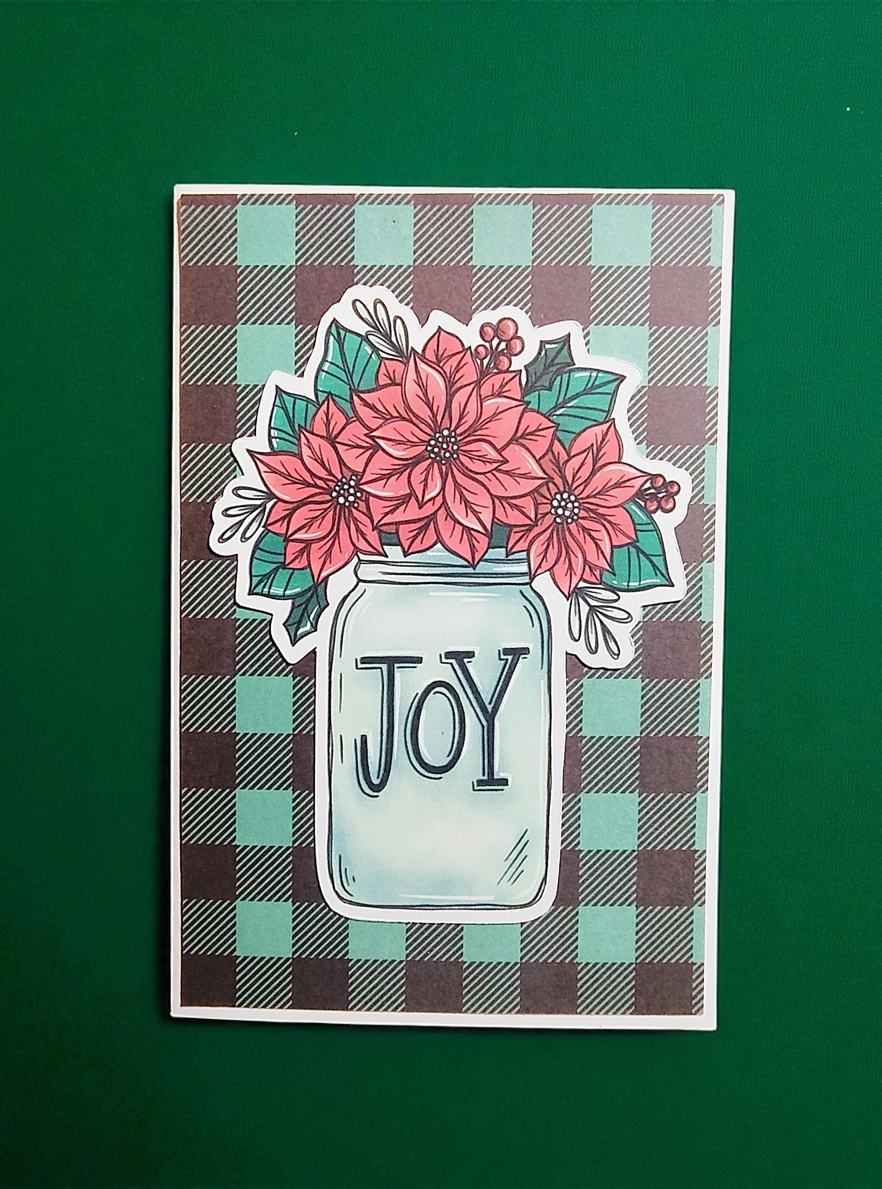 Primitive Joy & Peace Xmas Greeting Card