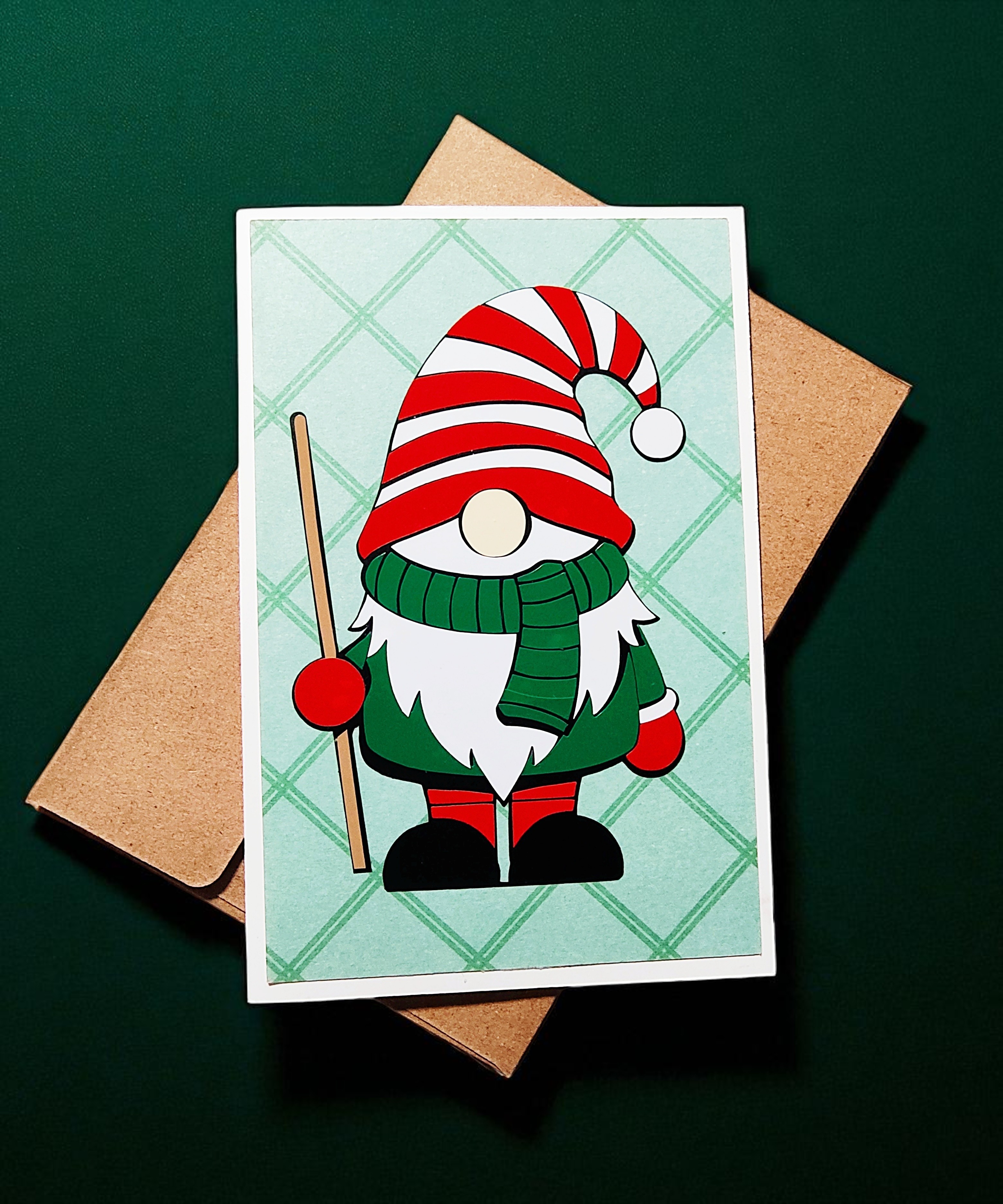 Fun Festive Christmas Gnome Greeting Card