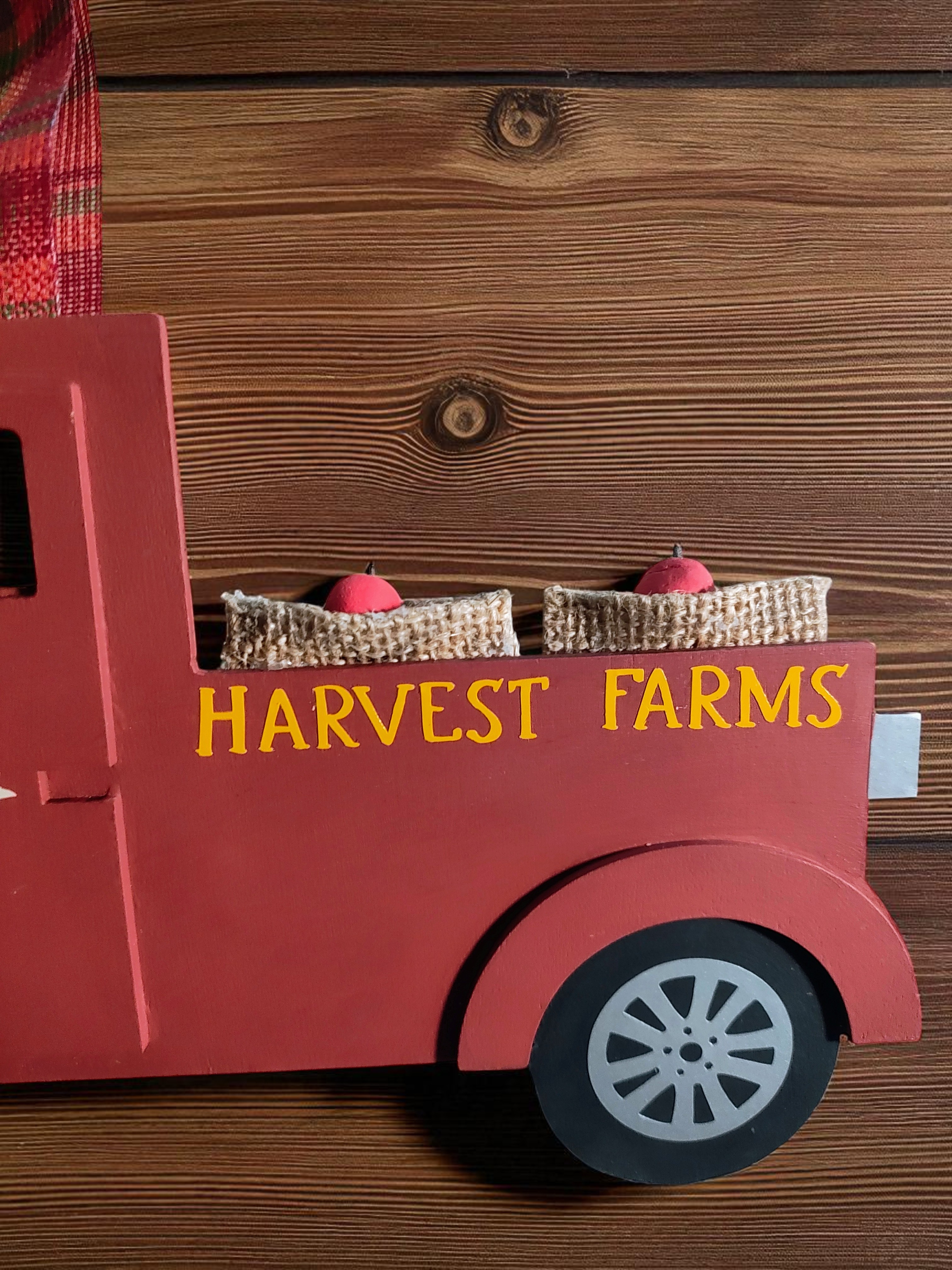 Fall Wooden Harvest Farms Truck Sign