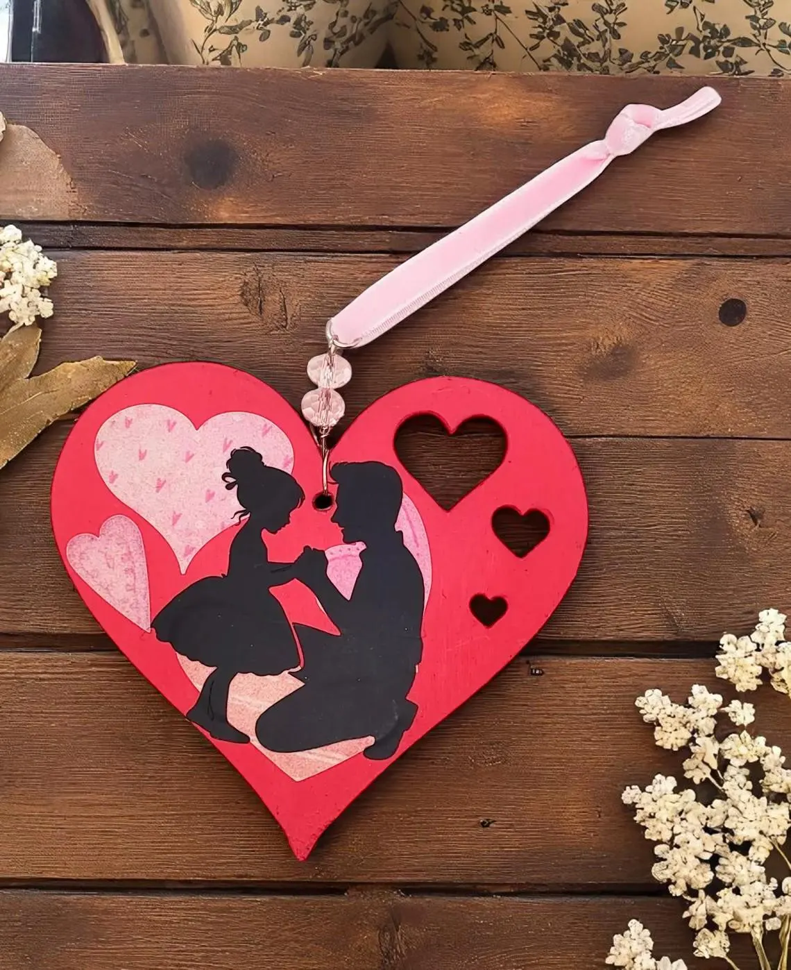 Daddy & Daughter, Be Mine Heart Shaped Hanging Accent Ornament 