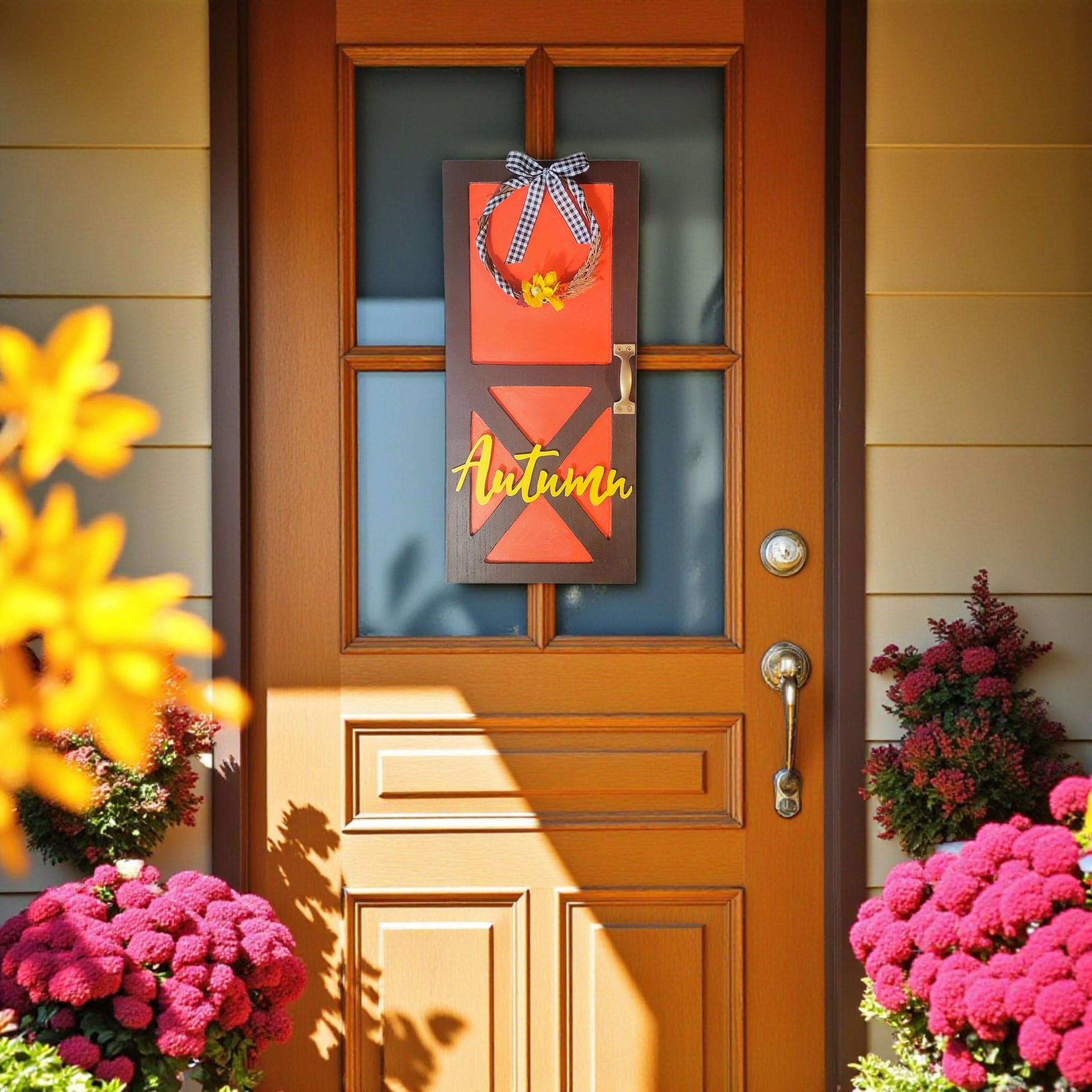 Small Door with Wreath Door Sign