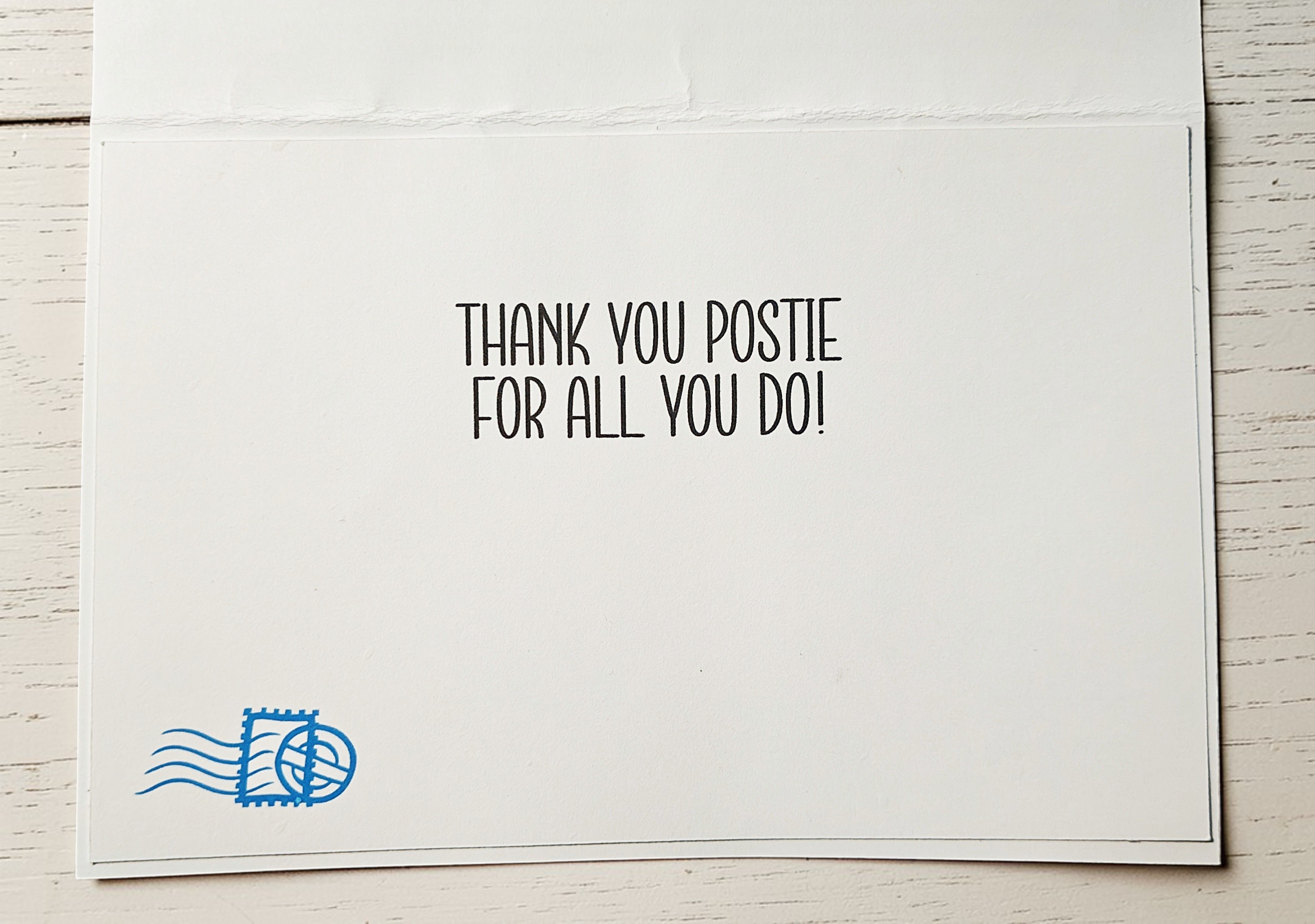 Thank You Postie Mail Carrier Truck Greeting Card