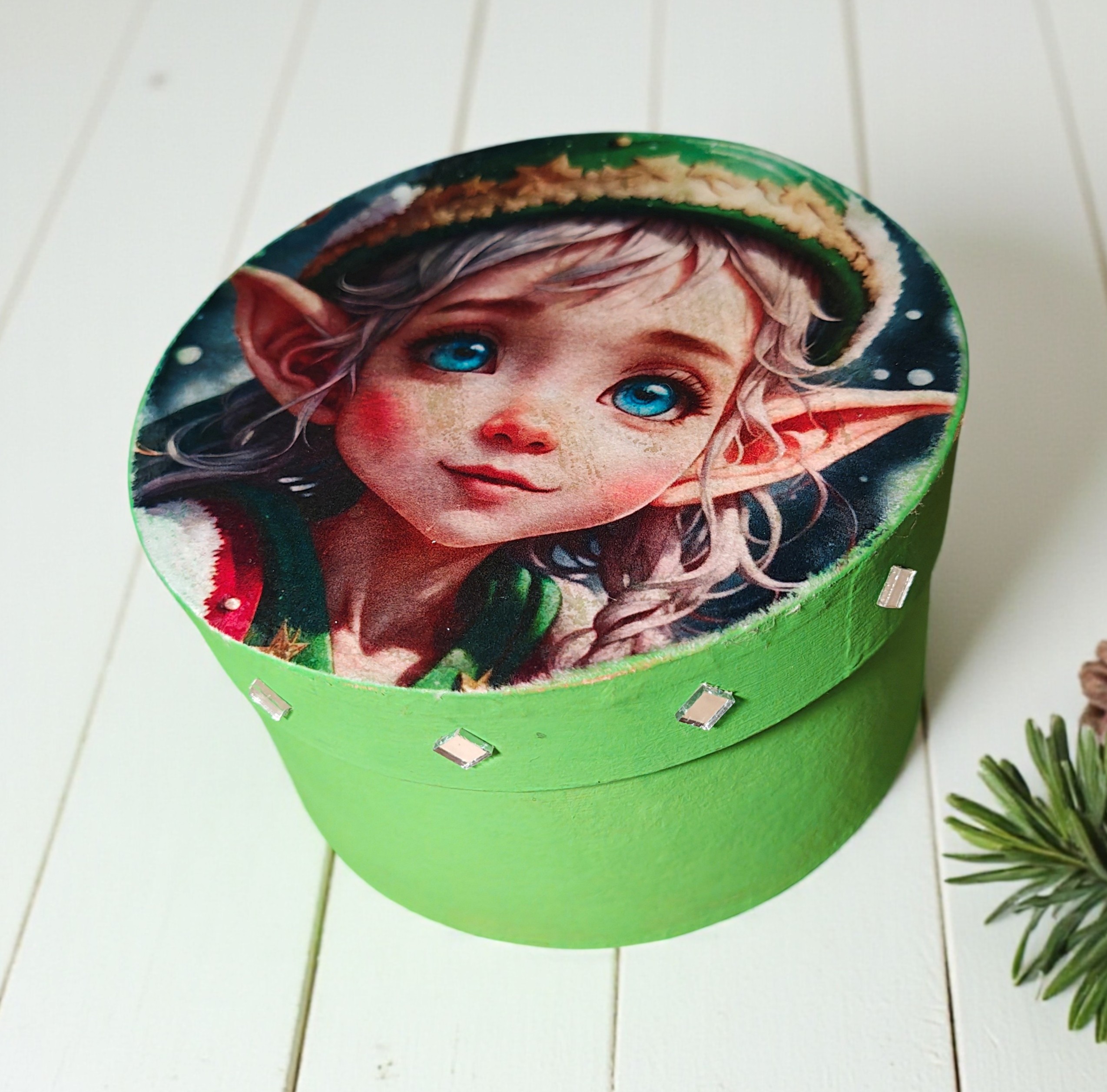 Whimsical Christmas Elf Gift Box