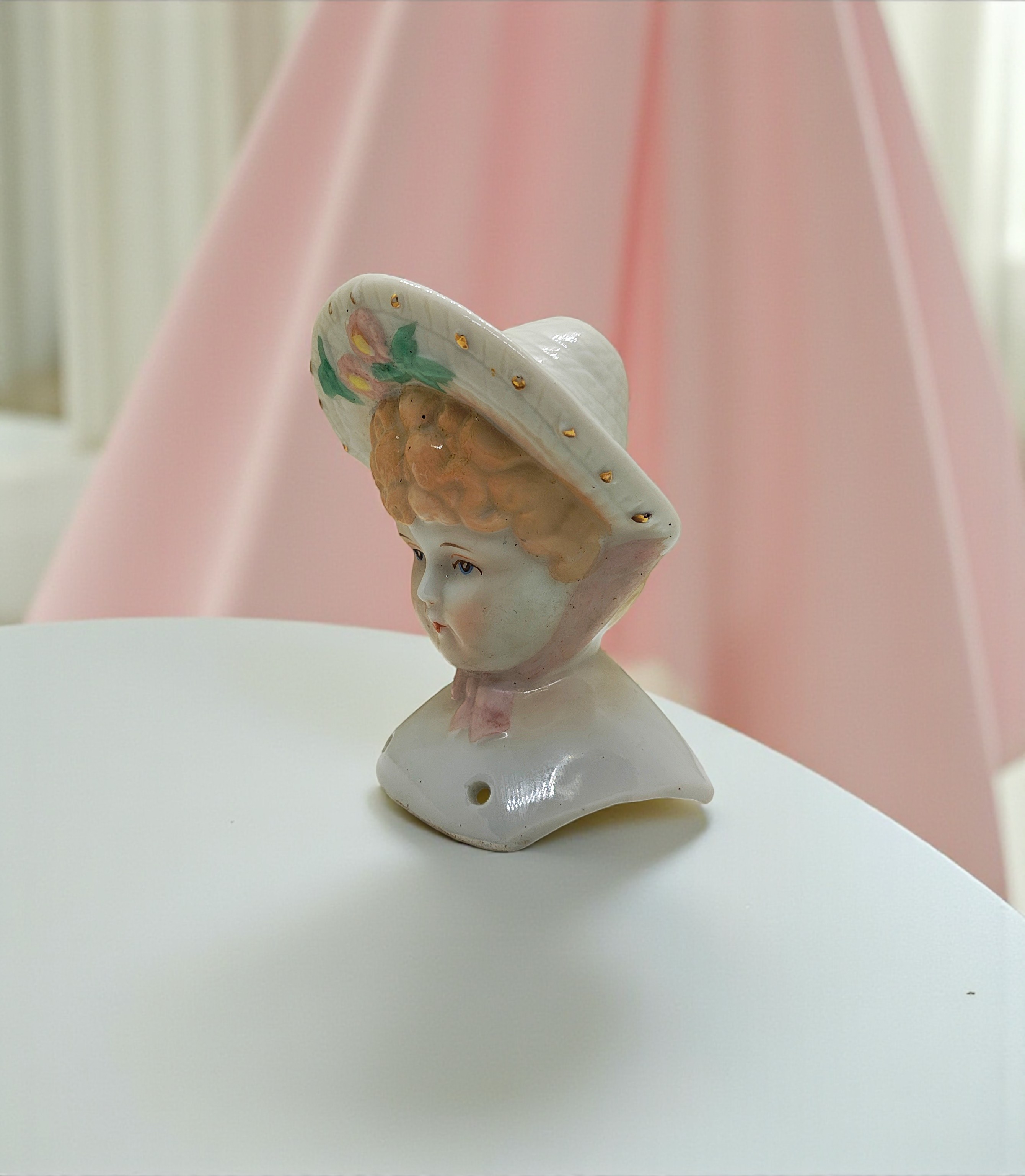 Vintage Porcelain 'Angel' Woman's Doll Head - Made in Japan