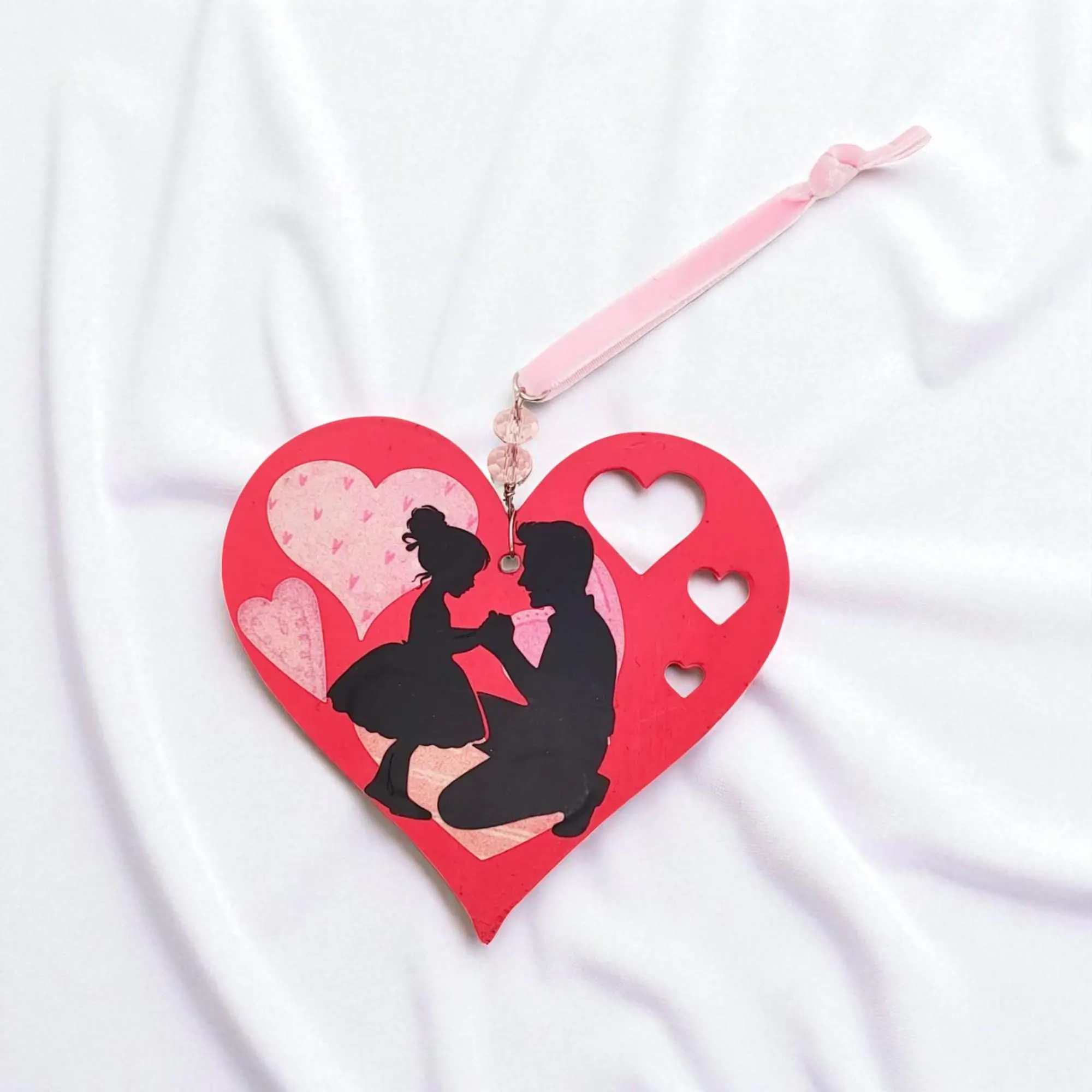 Daddy & Daughter, Be Mine Heart Shaped Hanging Accent Ornament 