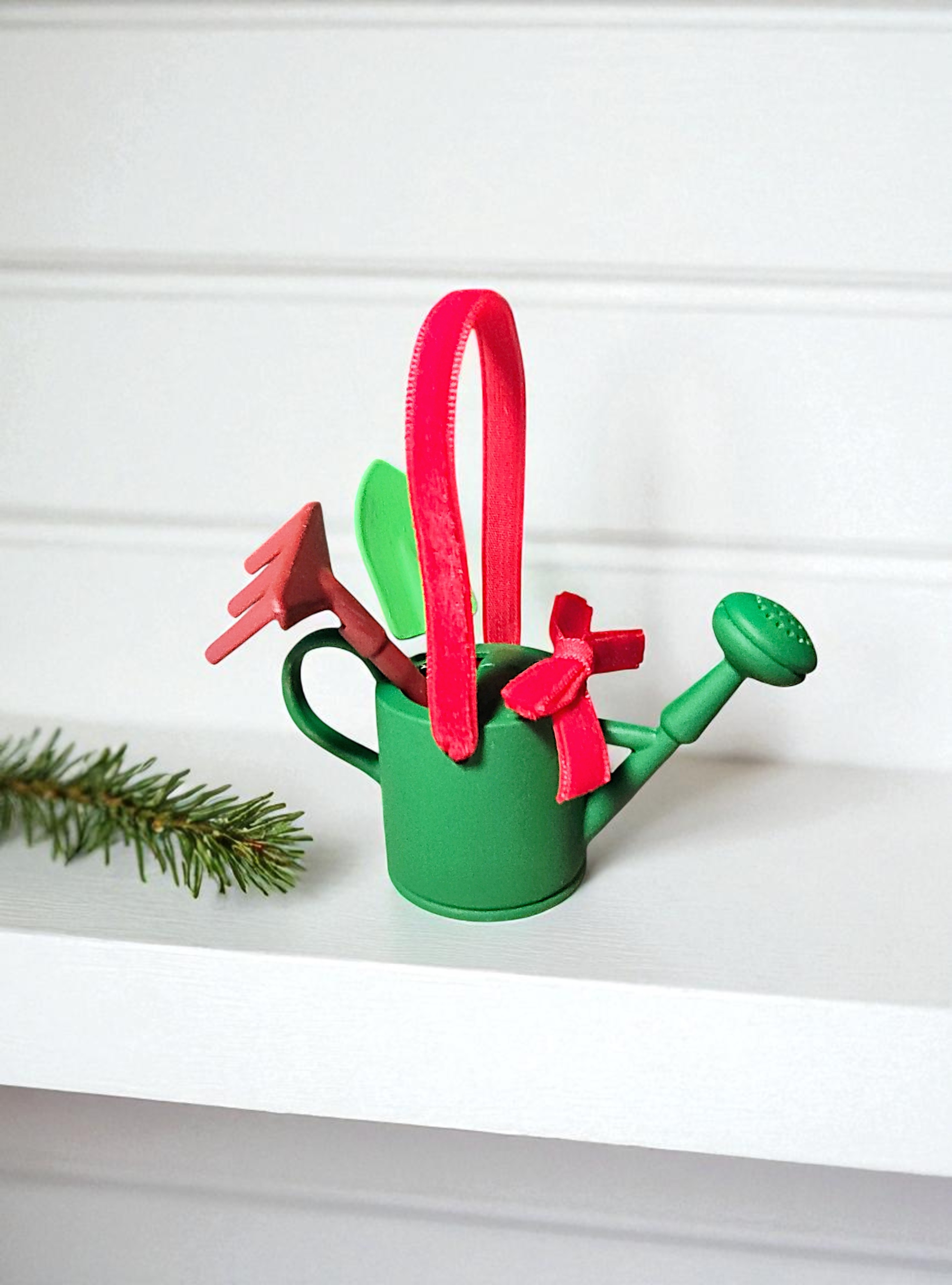 Watering Can & Gardening Tools Ornament