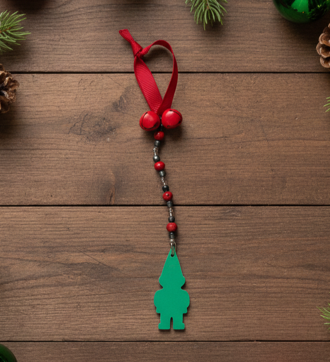 Handcrafted Garden Gnome Beaded Icicle Ornament 