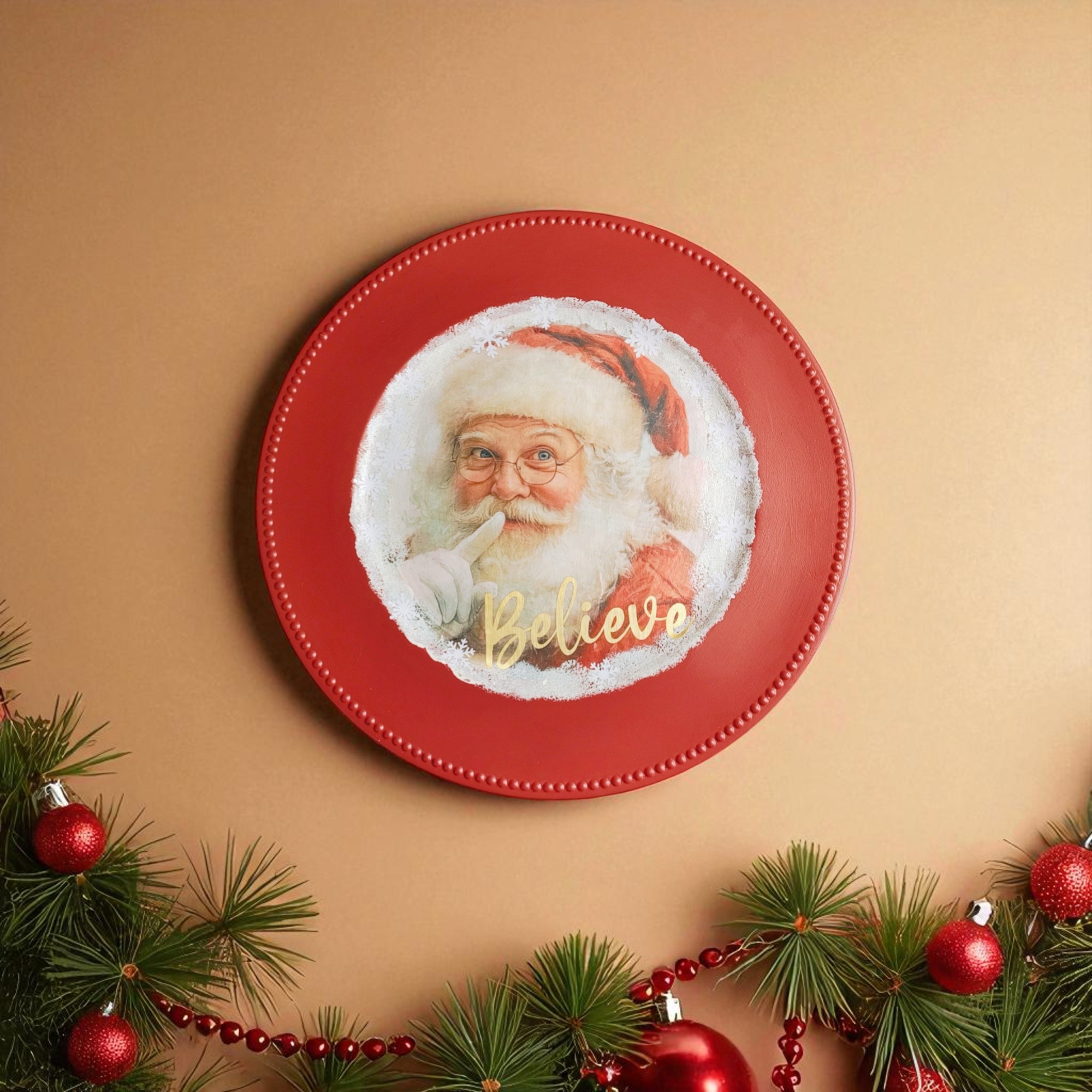Believe in Santa Claus Decorative Plate