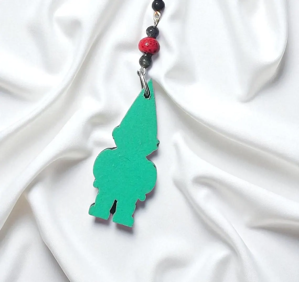 Handcrafted Garden Gnome Beaded Icicle Ornament 