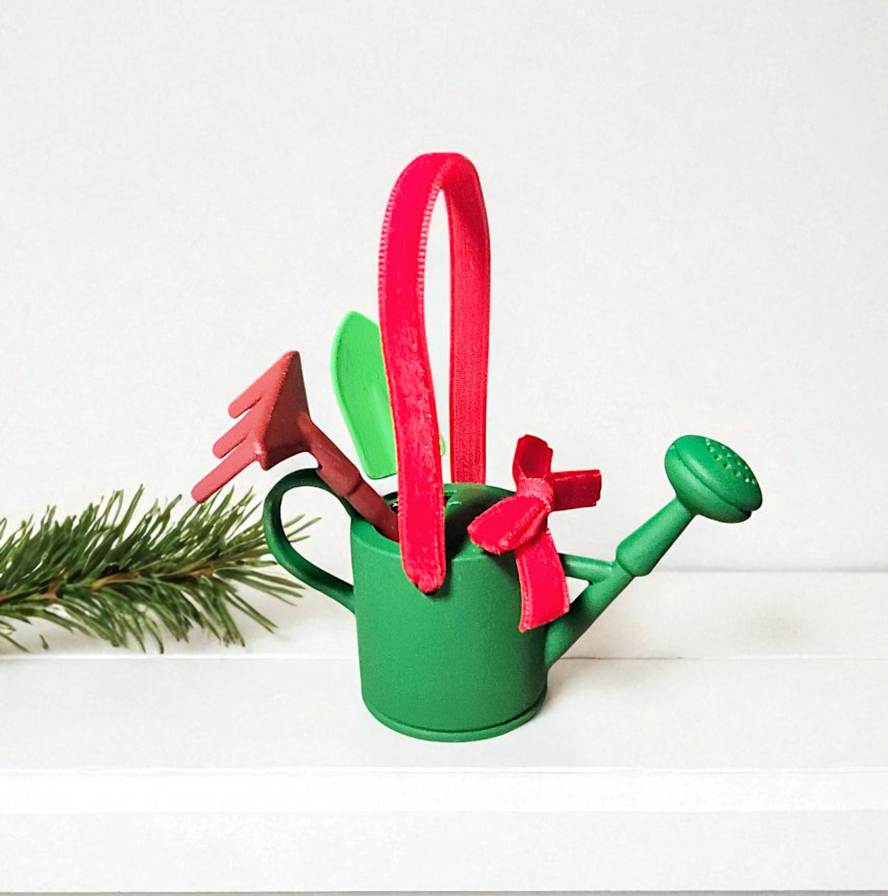 Watering Can & Gardening Tools Ornament