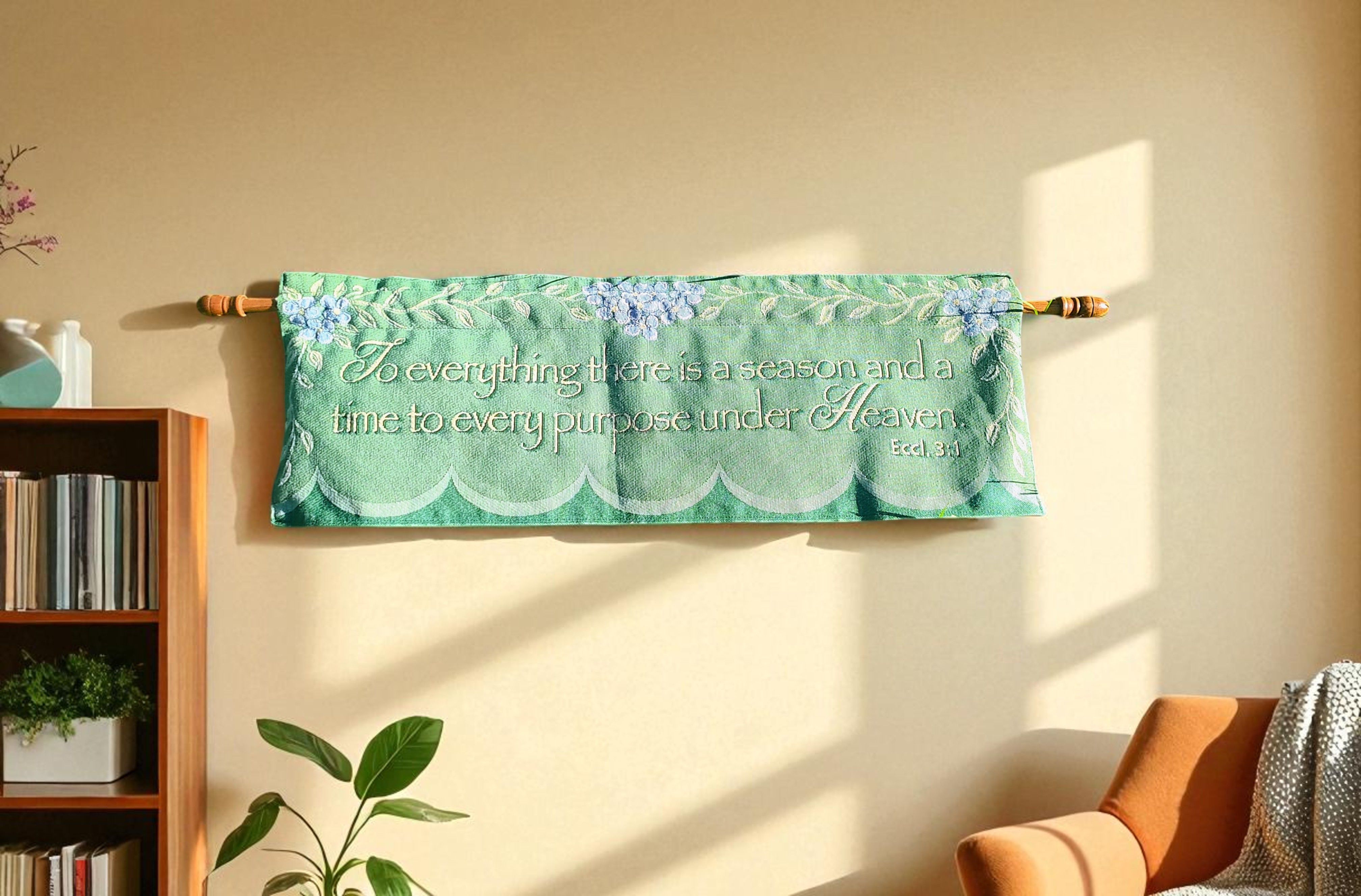 Christian Embroidered Tapestry Wall Hanging 