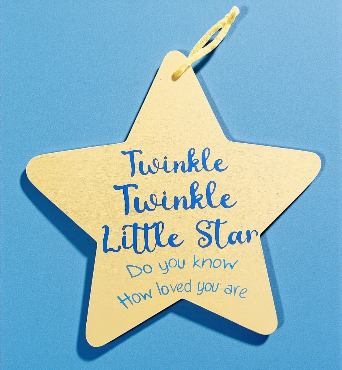 Wooden Twinkle Twinkle Little Star Do You Know How Loved You Are Hand Painted Sign