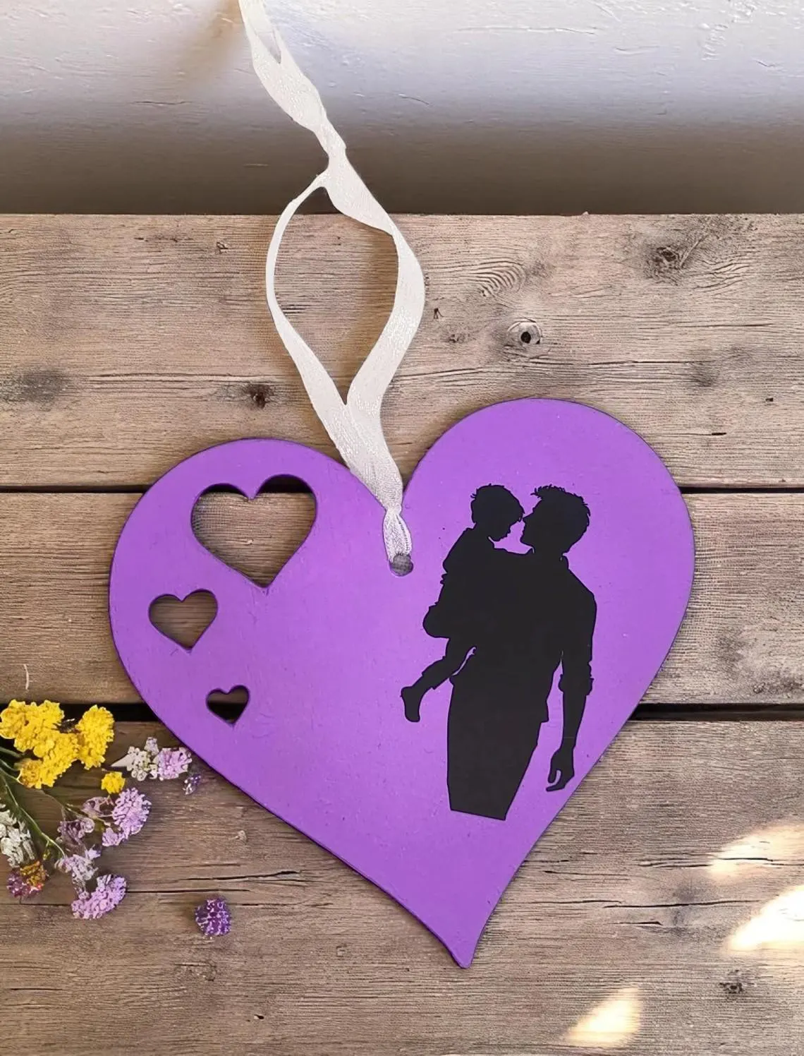 Daddy & Son, Be Mine Heart Shaped Hanging Accent Ornament 