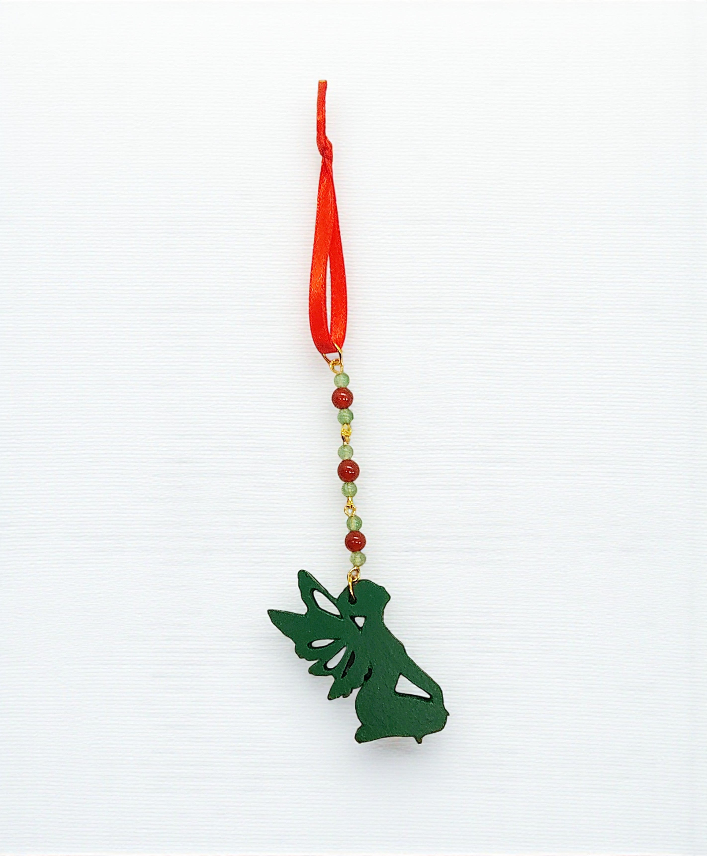 Whimsical Fairy Gemstone Beaded Ornament