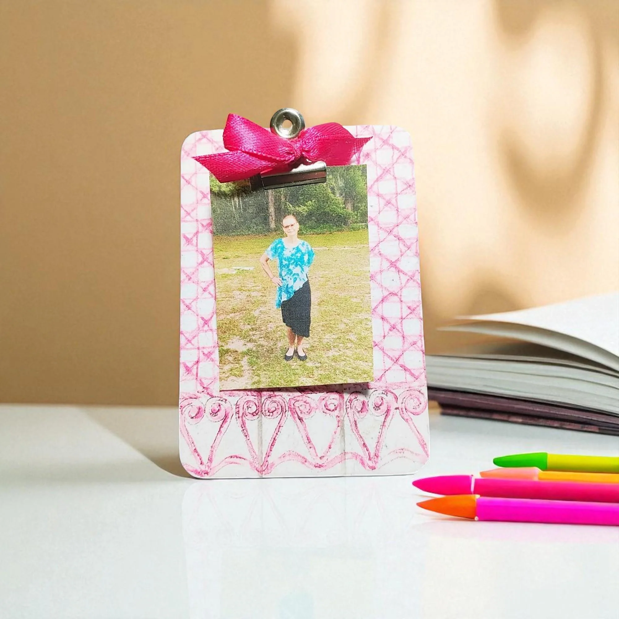 Decorative Small Pink Girly Desk Frame
