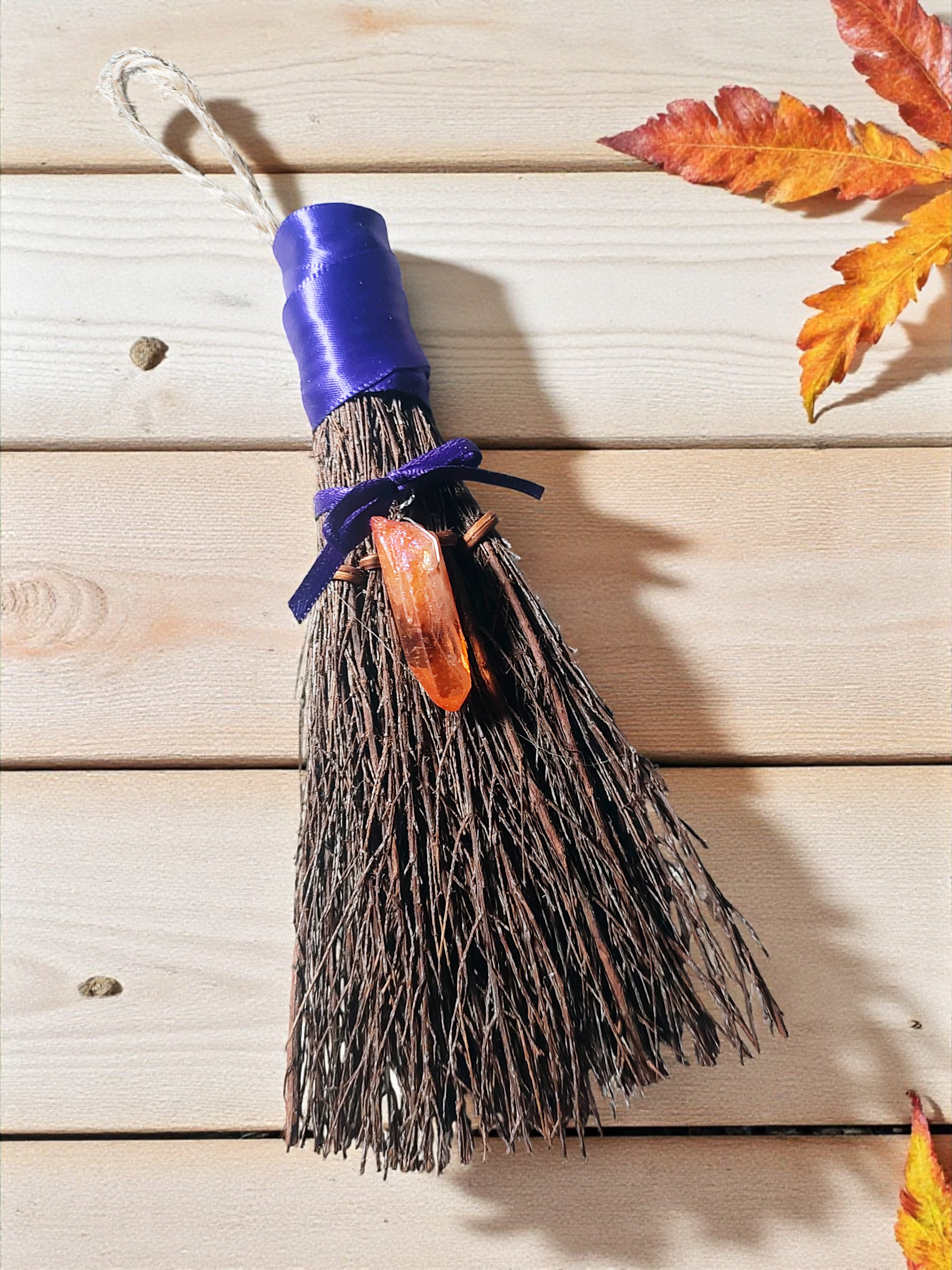 Small 6 Inch Cinnamon & Pumpkin Spice Scented Autumn Twig Broom