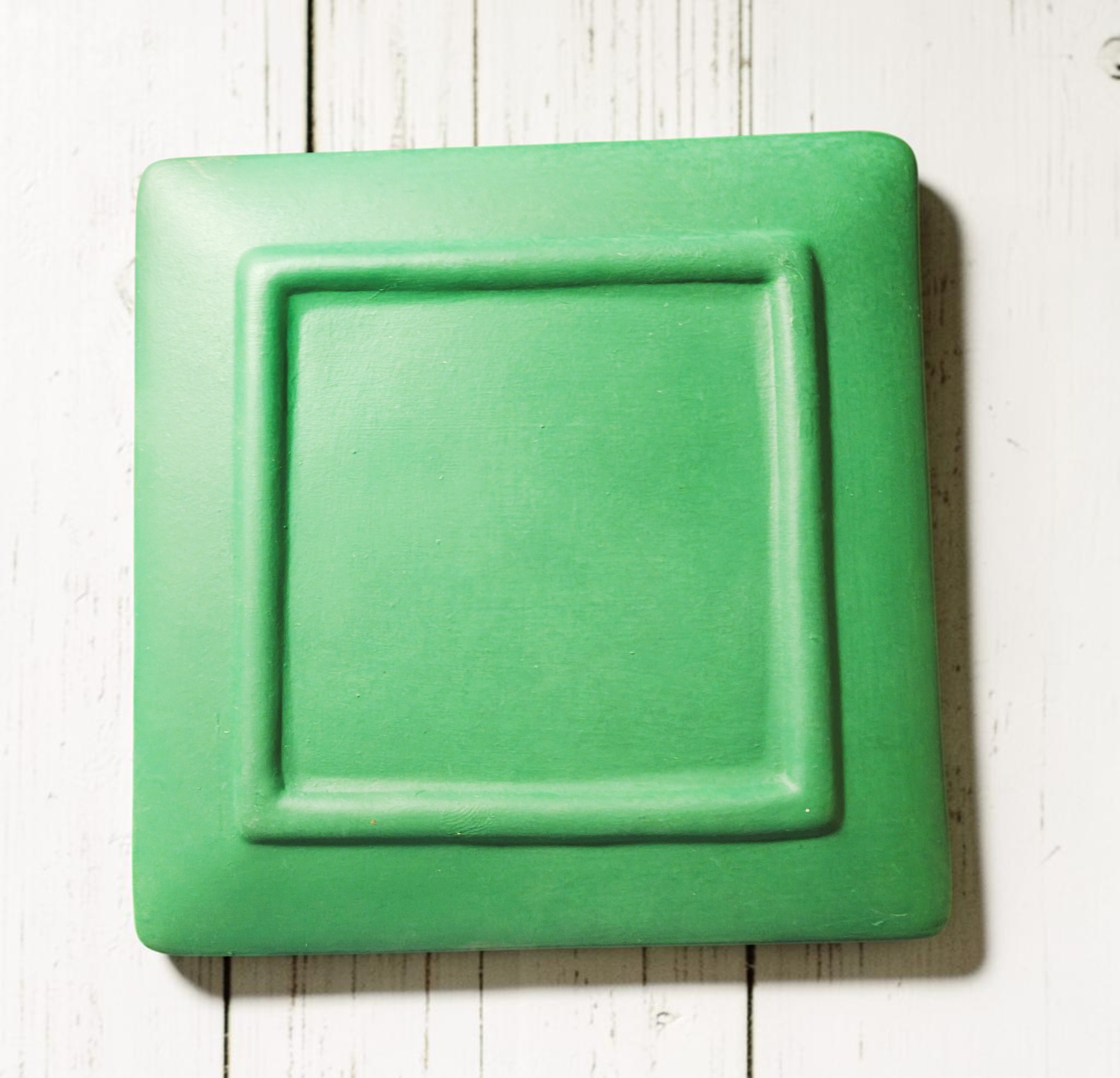 Handmade Vintage-Inspired Green Patchwork Trinket Ring Dish