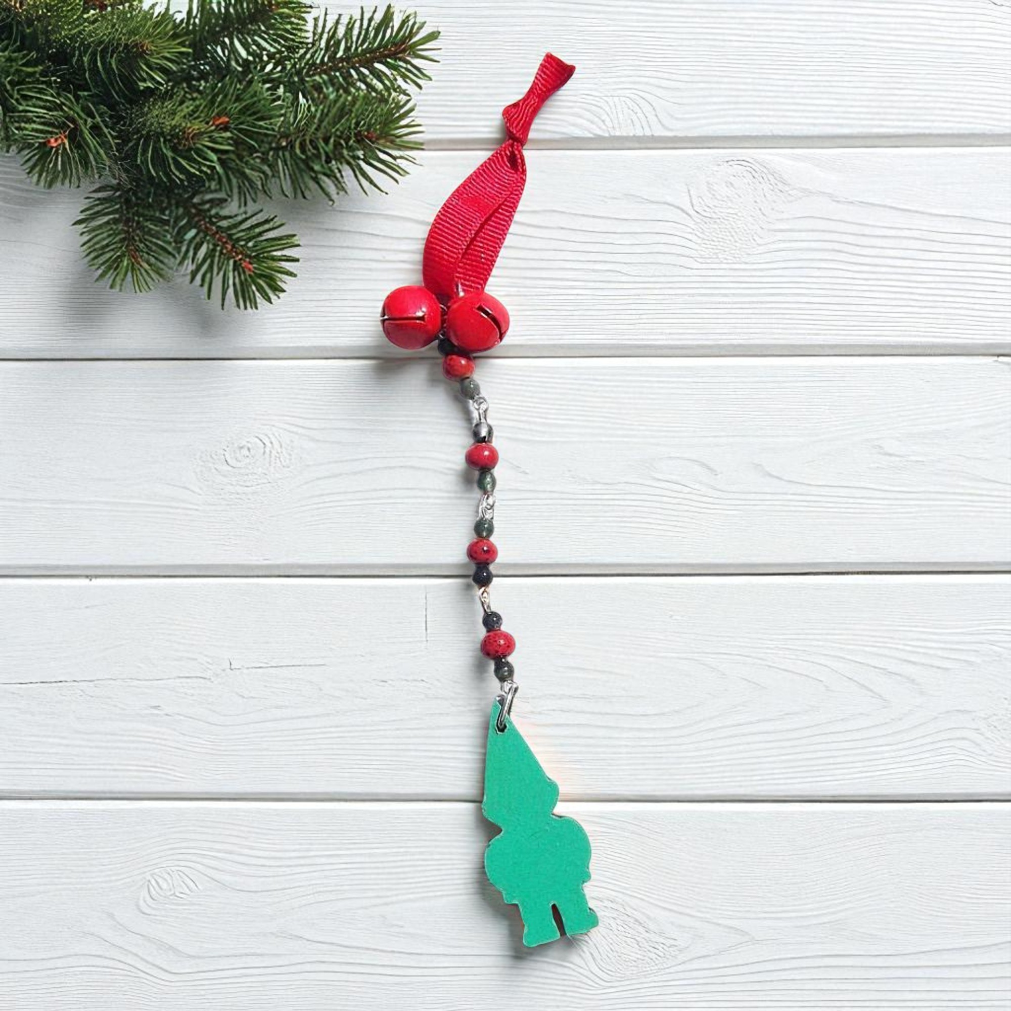 Handcrafted Garden Gnome Beaded Icicle Ornament 