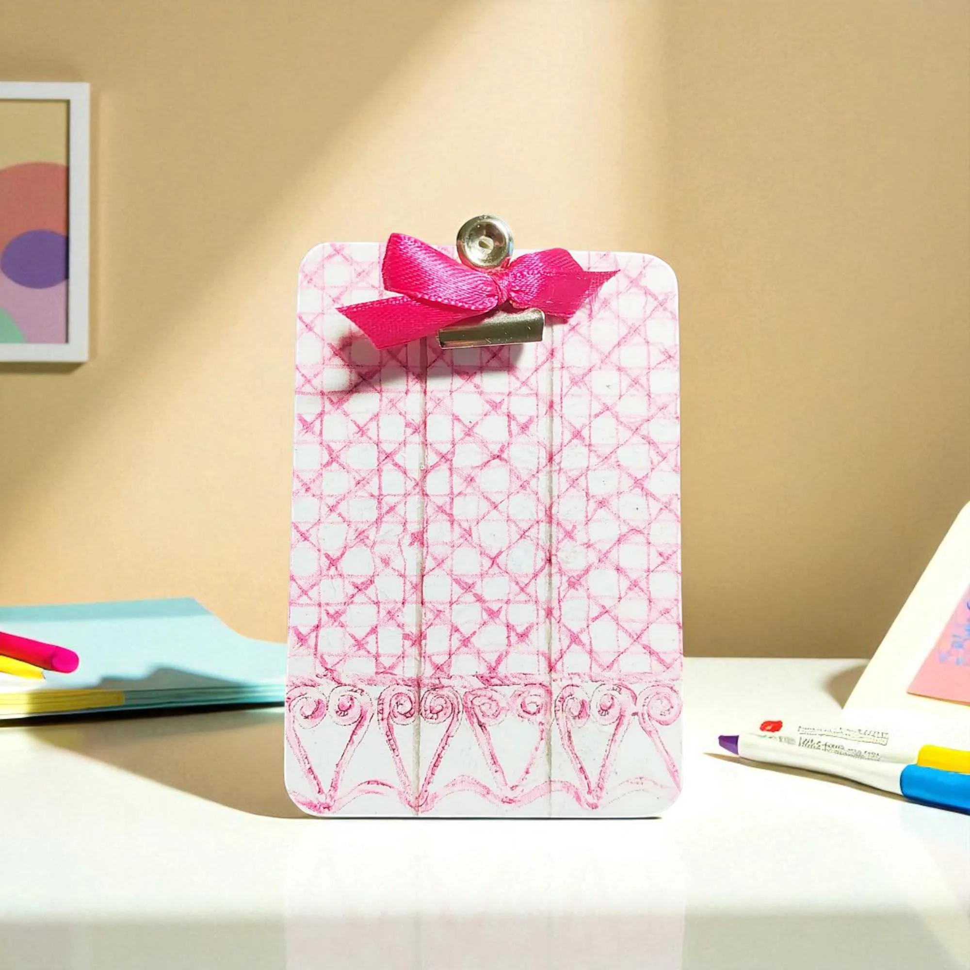 Decorative Small Pink Girly Desk Frame