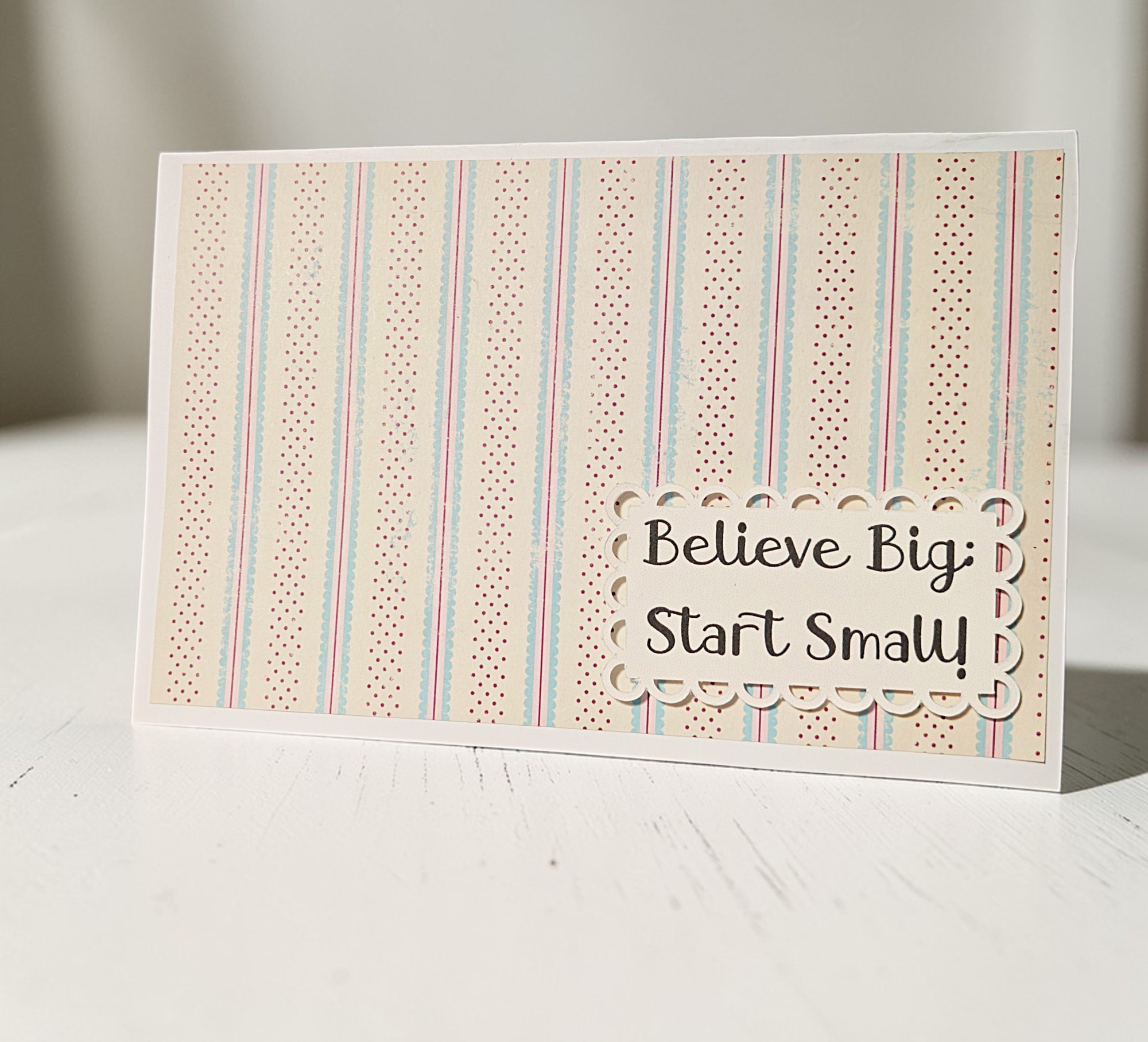 Inspirational Believe Big Quote Greeting Card