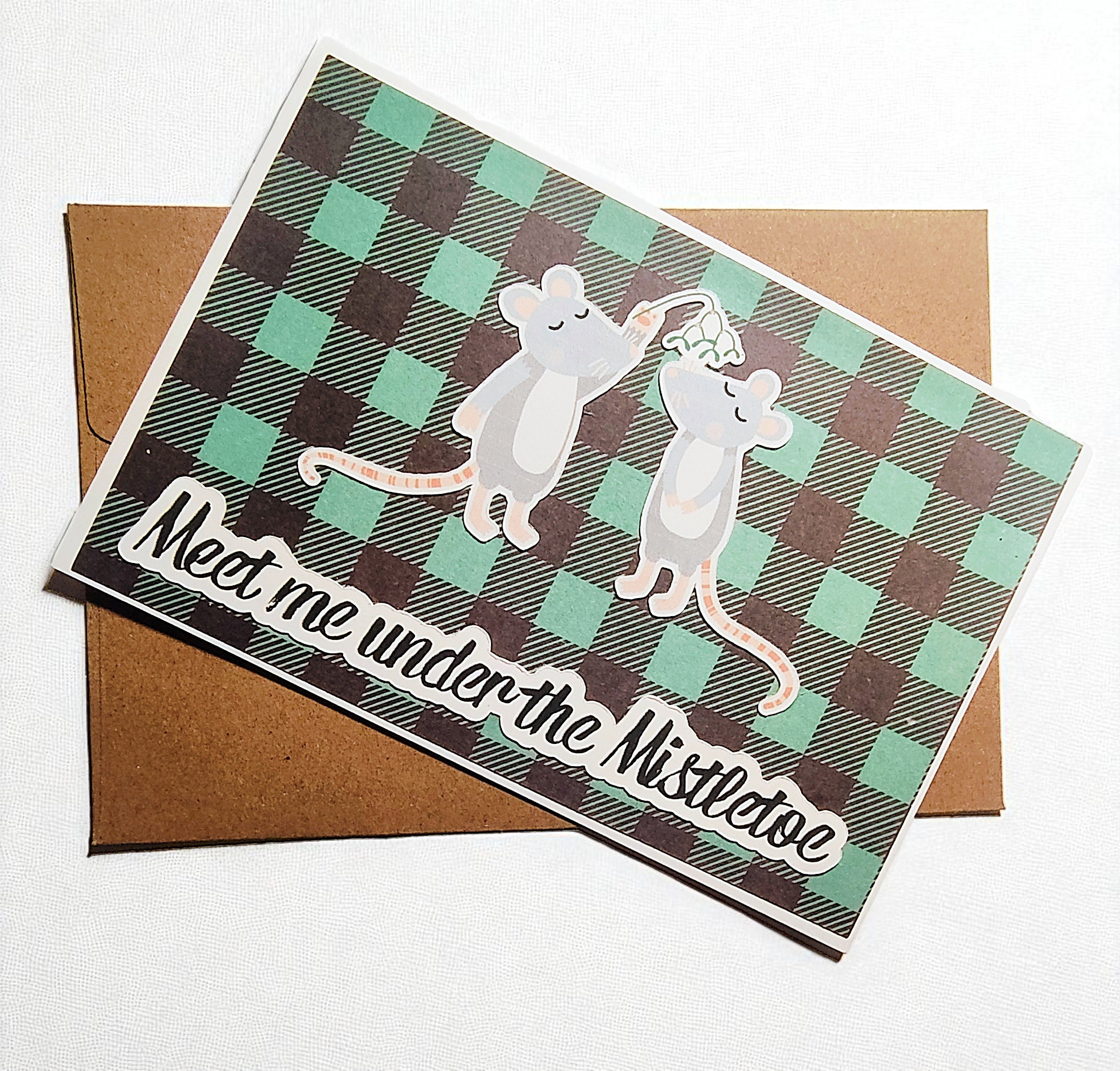 Meet Me Under the Mistletoe Mouse Greeting Card