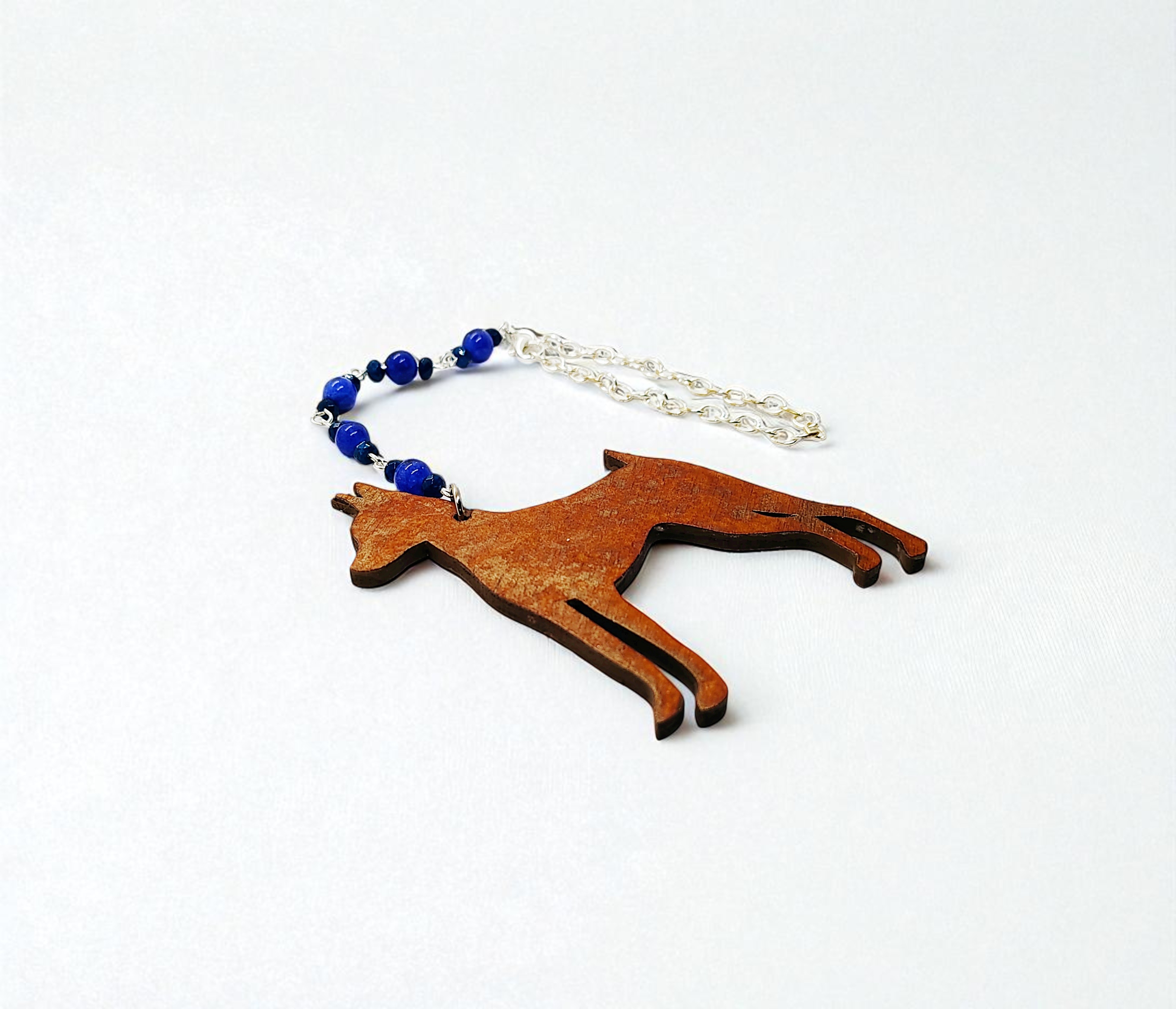 Dog Beaded Gemstone Hanging Rearview Mirror Car Charm
