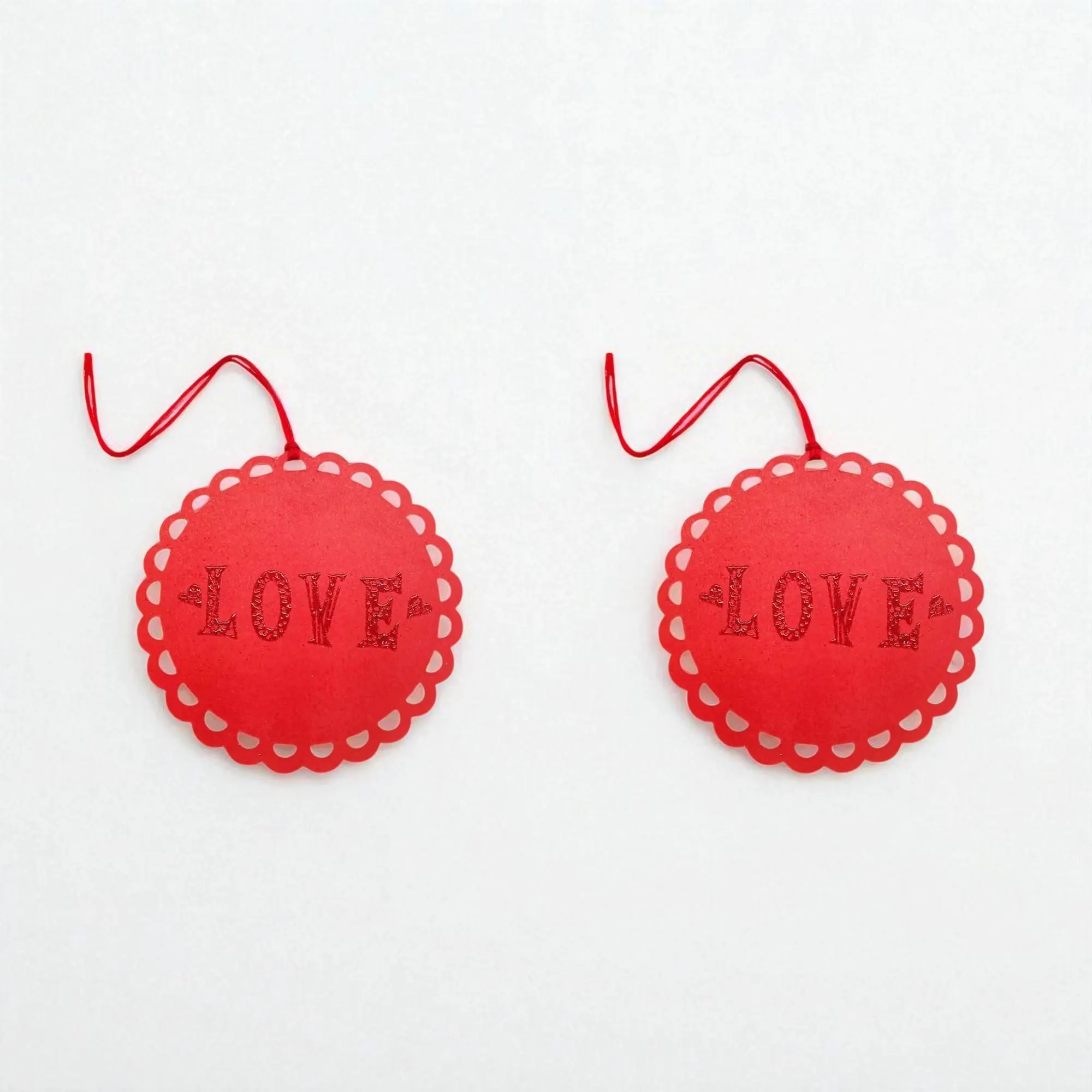 Decorative Doily Love Junk Journal Hanging Gift Tags