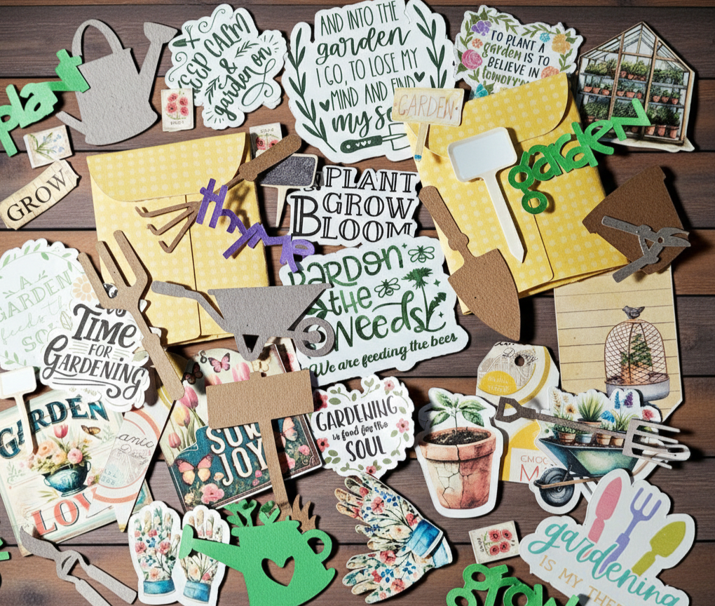 Garden Theme Papercraft Ephemera
